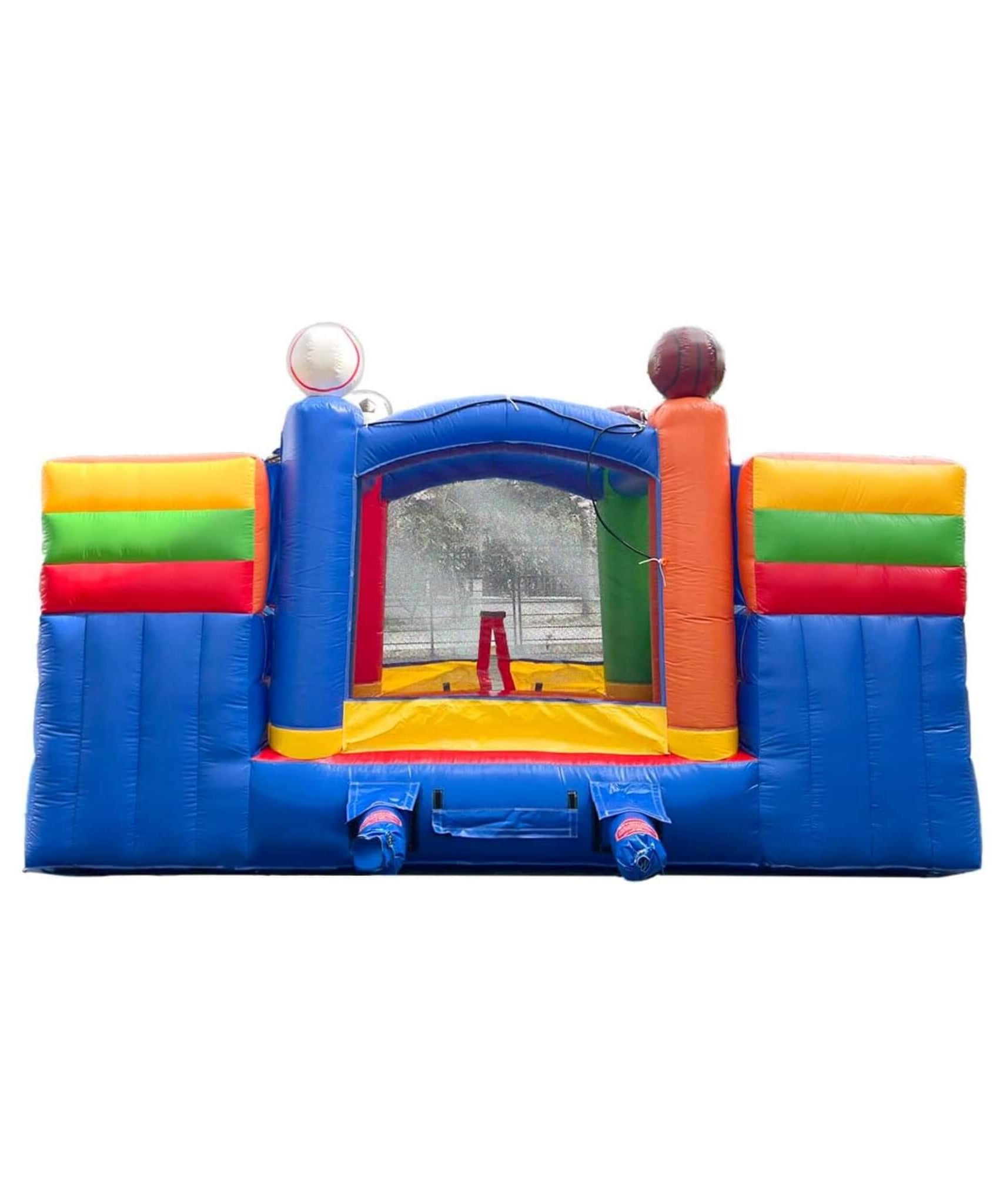 16FT Sports Castle Bounce House With Double Water Slides (SAK17635)