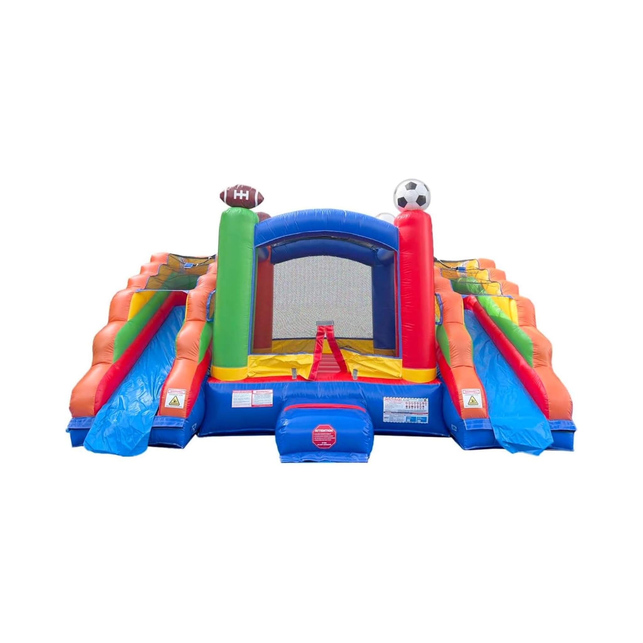 16FT Sports Castle Bounce House With Double Water Slides (SAK17635)