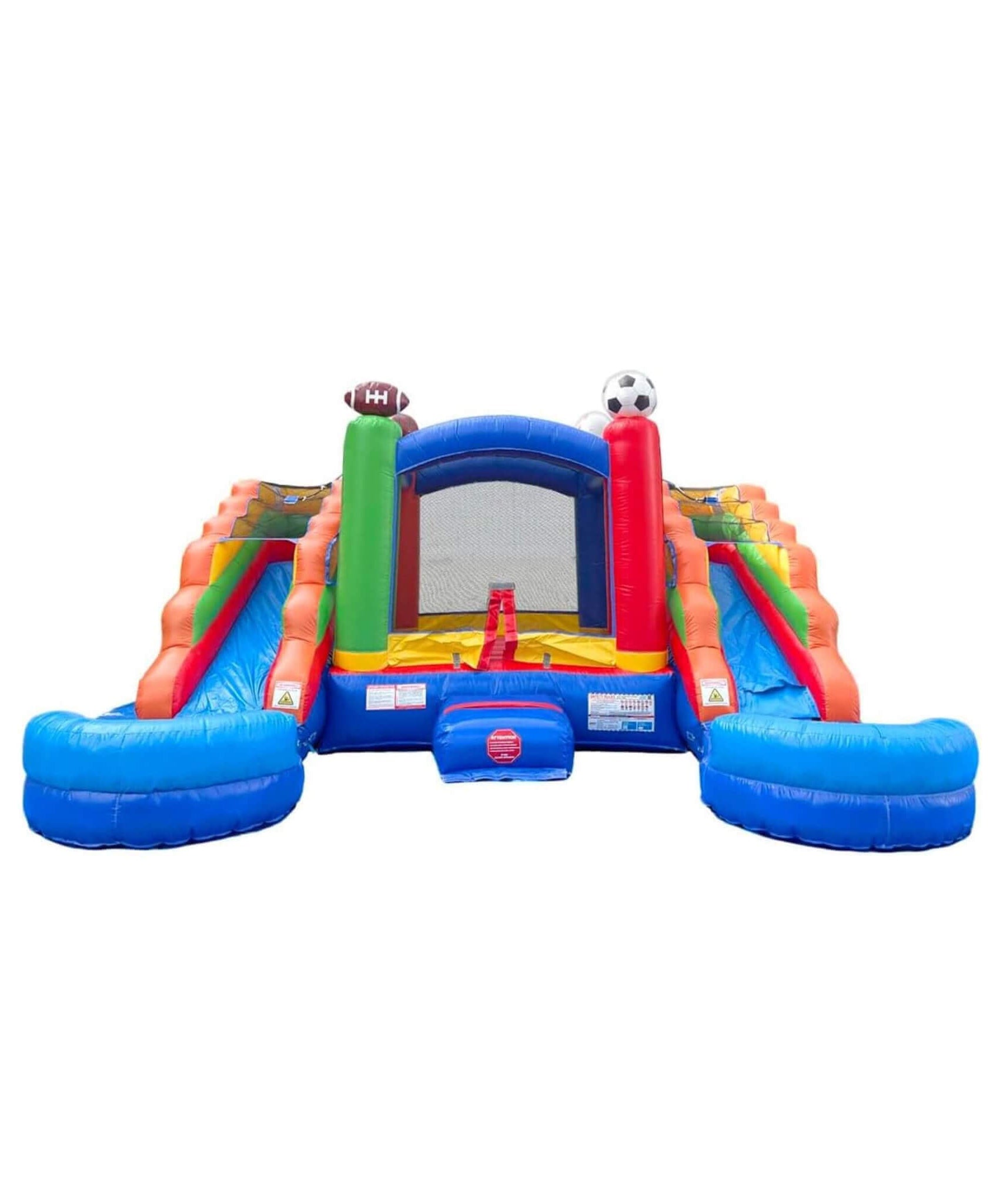 16FT Sports Castle Bounce House With Double Water Slides (SAK17635)