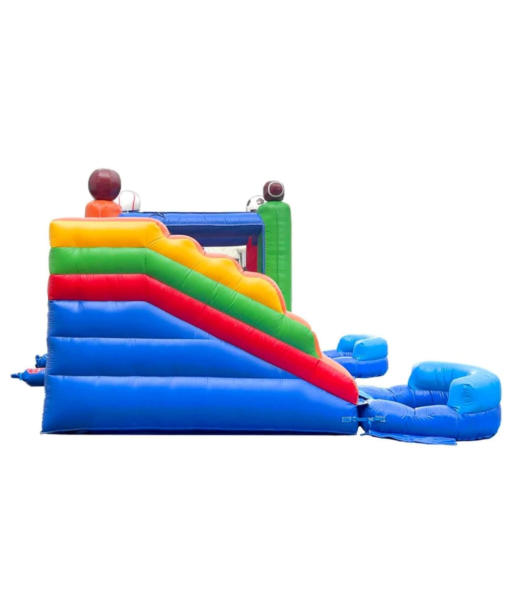 16FT Sports Castle Bounce House With Double Water Slides (SAK17635)