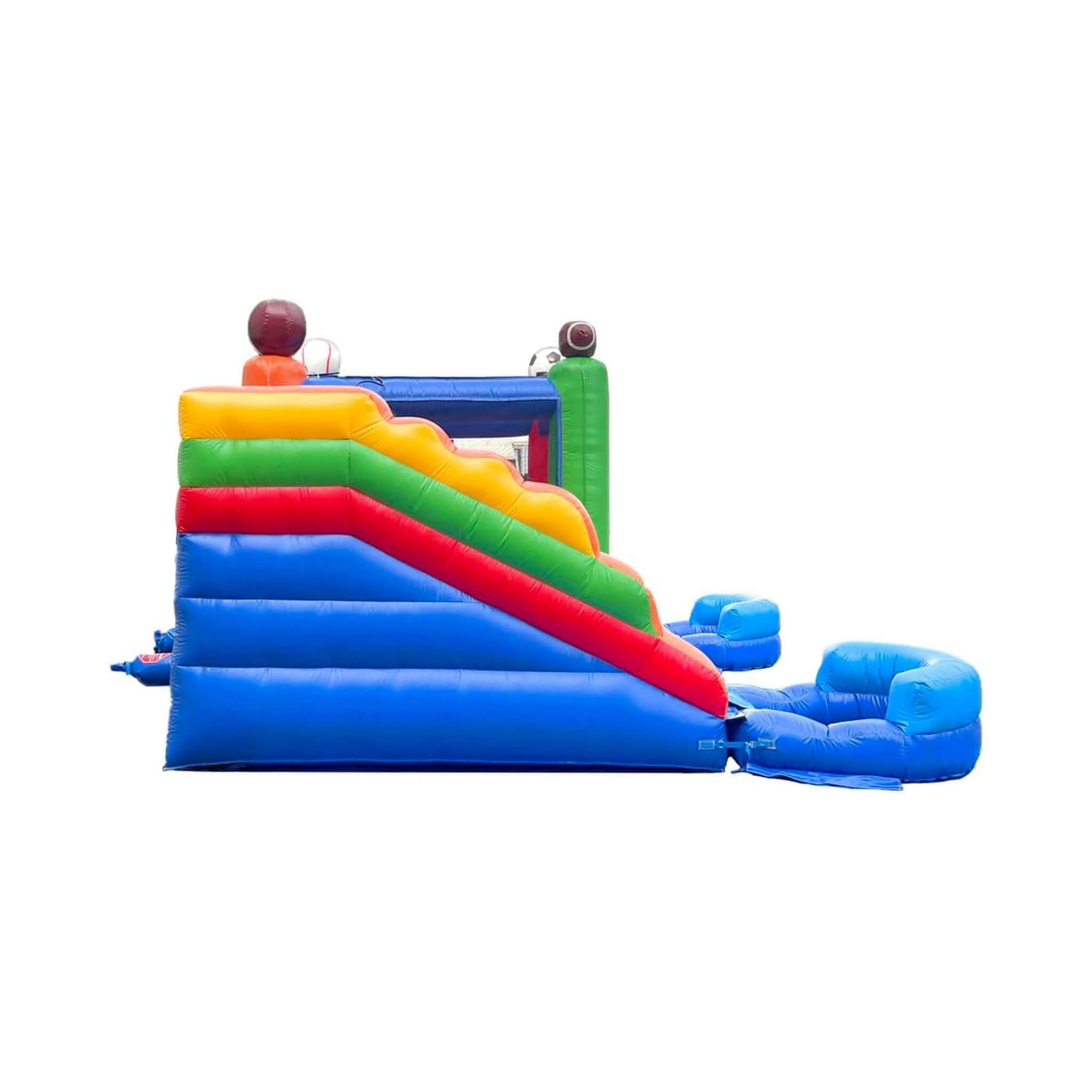 16FT Sports Castle Bounce House With Double Water Slides (SAK17635)