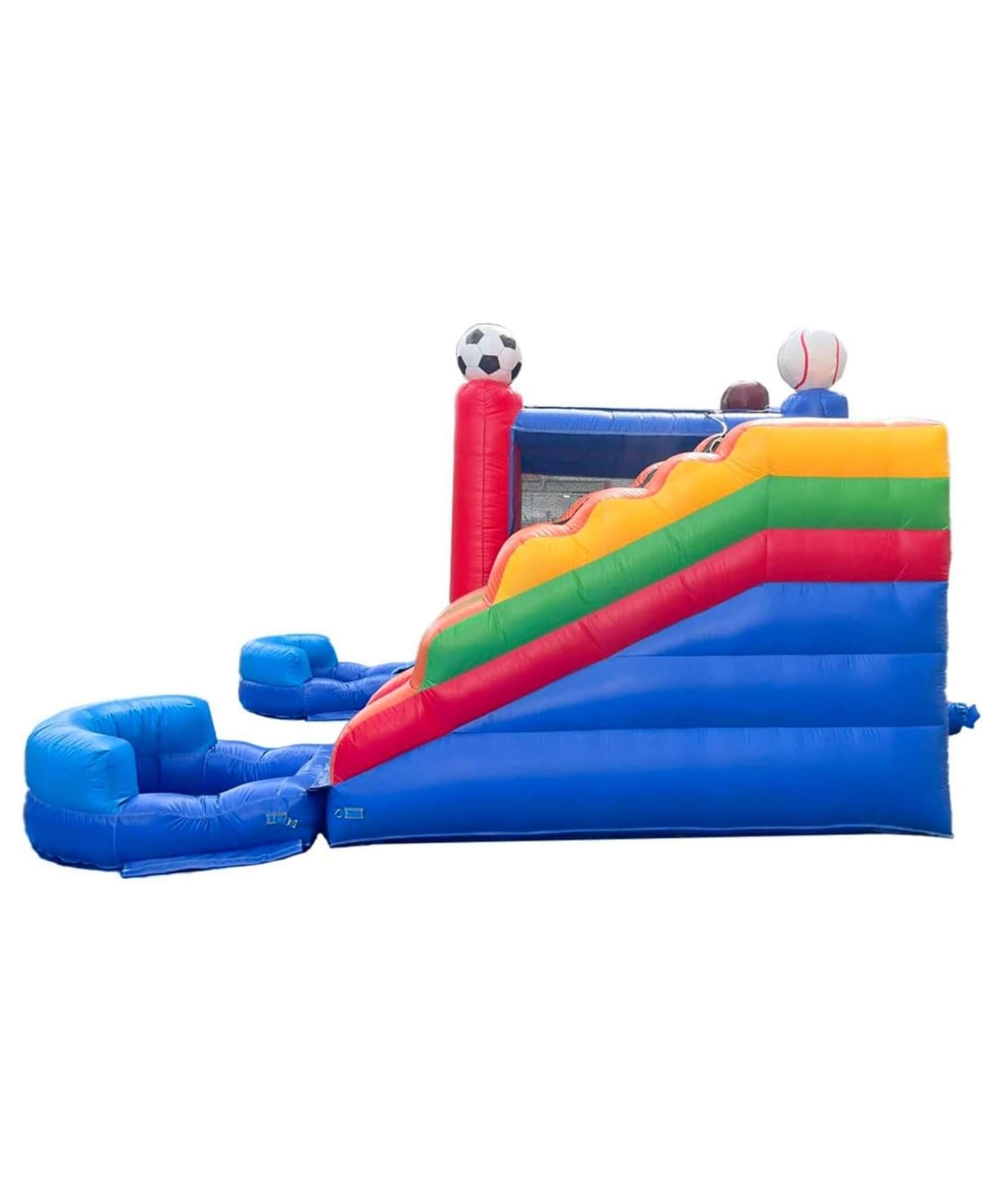 16FT Sports Castle Bounce House With Double Water Slides (SAK17635)