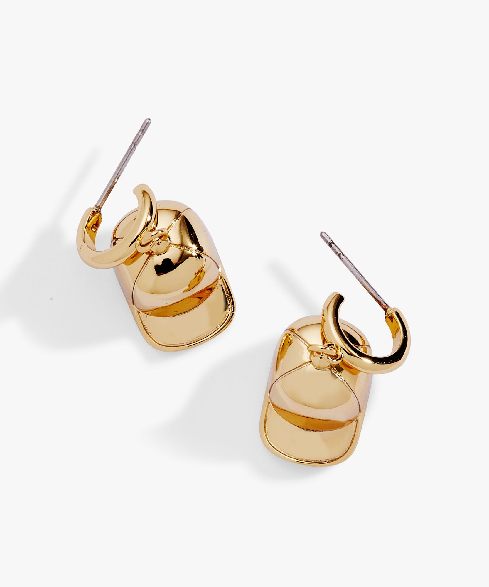Baseball Cap Huggie Drop Earrings