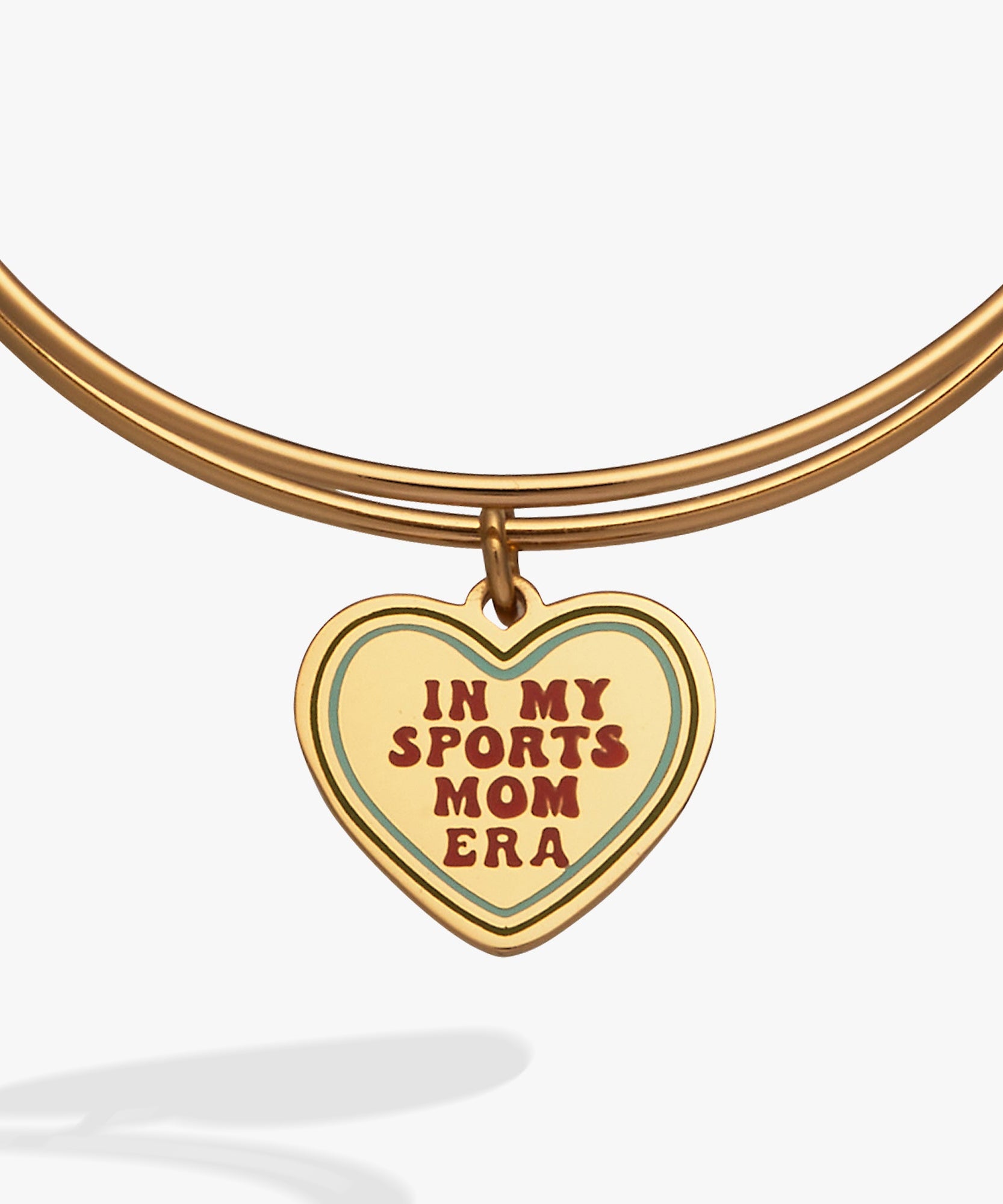 'In My Sports Mom Era' Heart' Charm Bangle