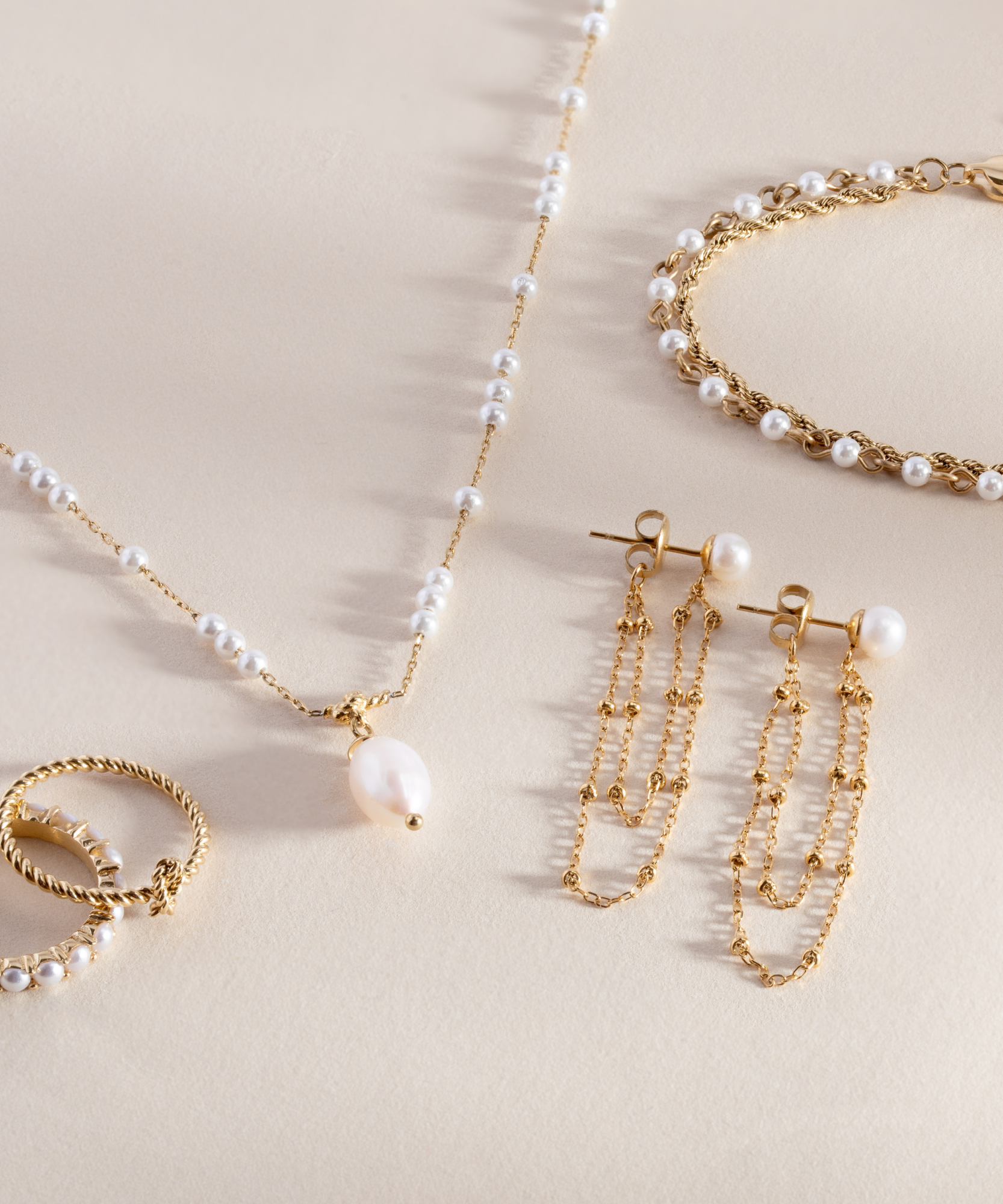 Freshwater Pearl Front-and-Back Earrings