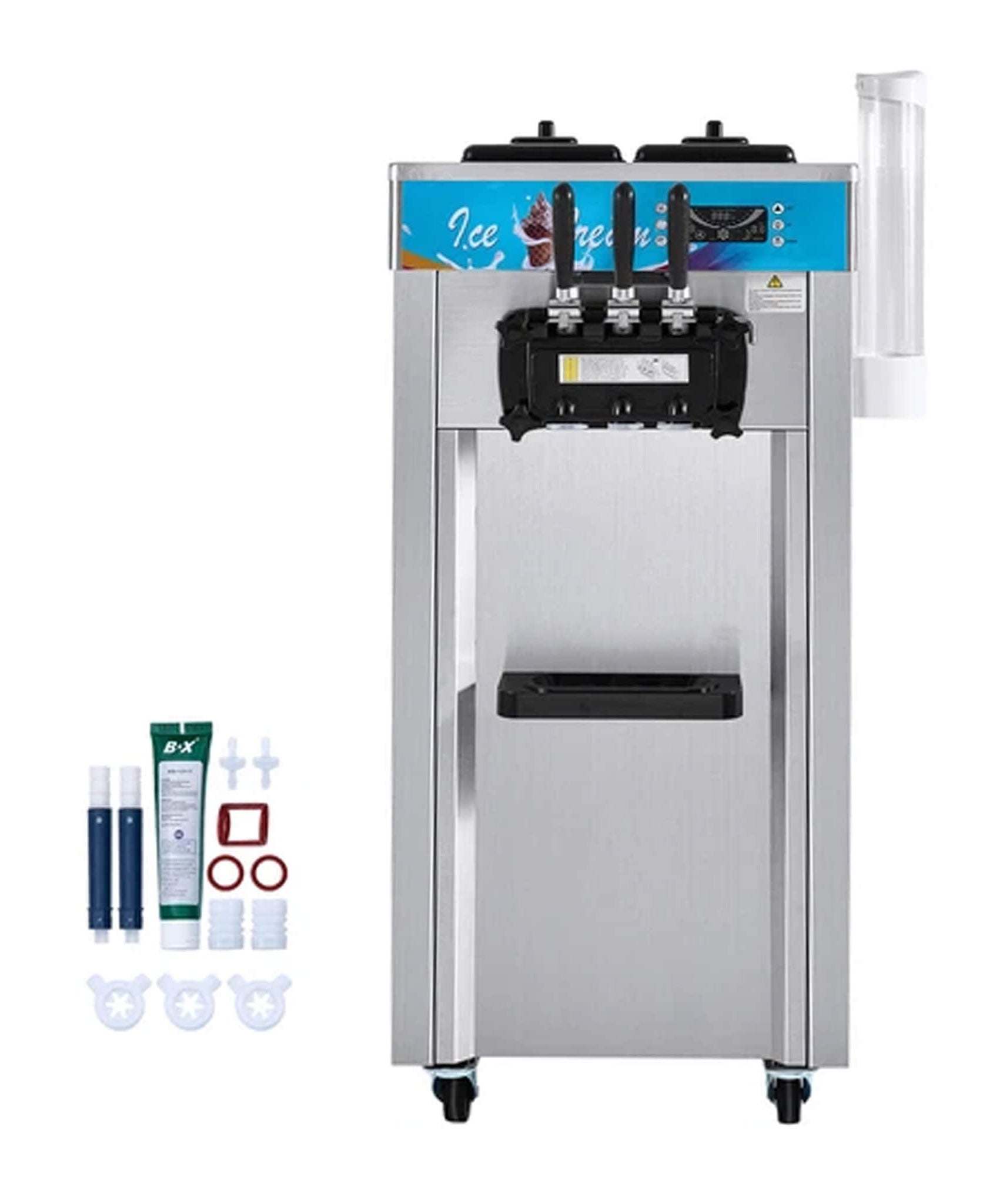 Stainless Steel Commercial 21-31 L/H 3-Flavor Soft Serve Ice Cream Machine Maker (SAK65291)