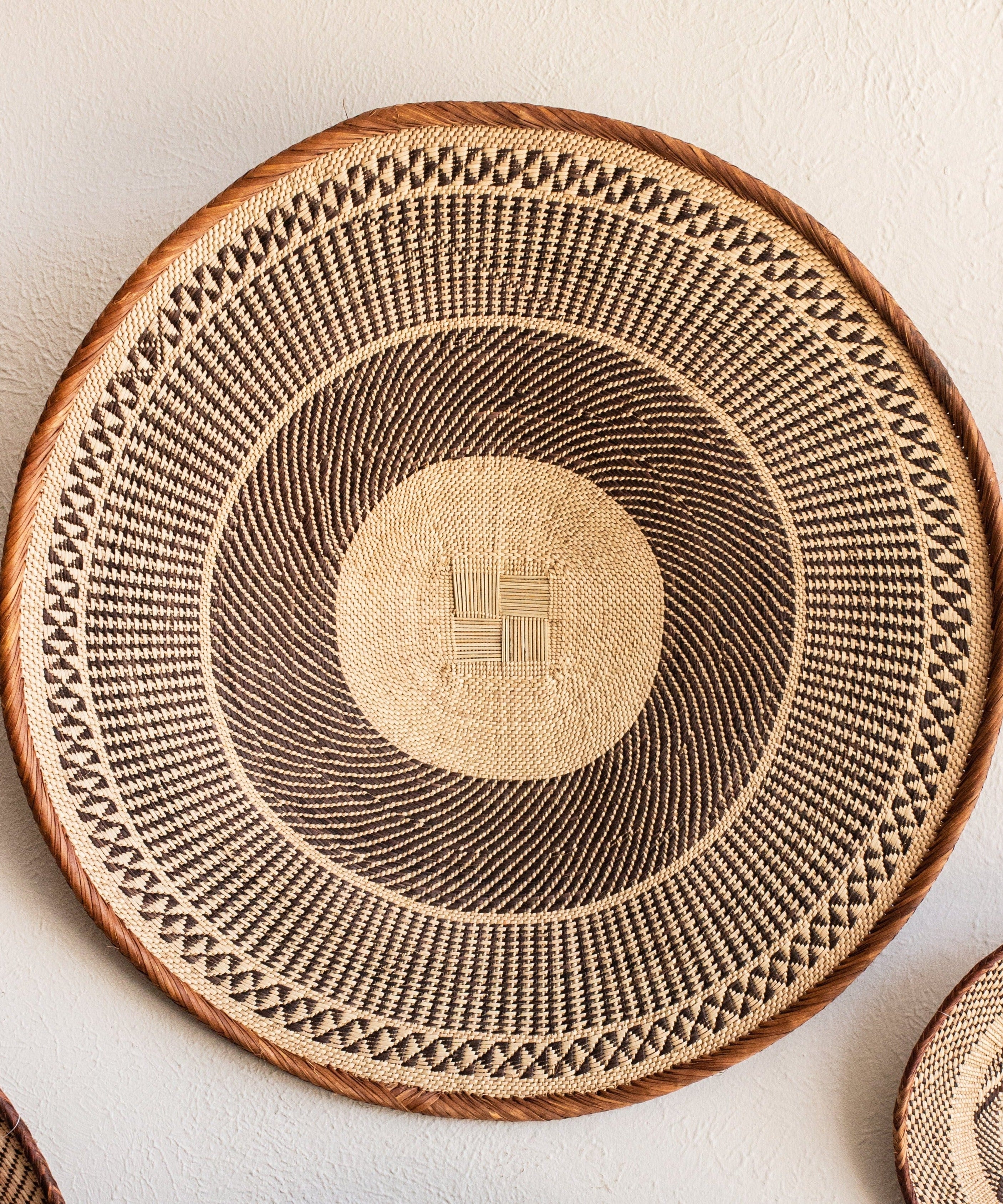 Statement Binga Patterned Wall Hanging Basket