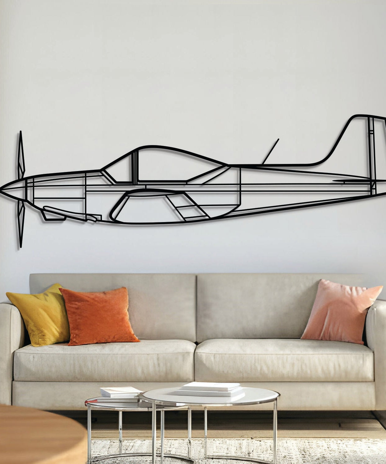 Falco F8L Metallflugzeug Wandkunst - NCP0328