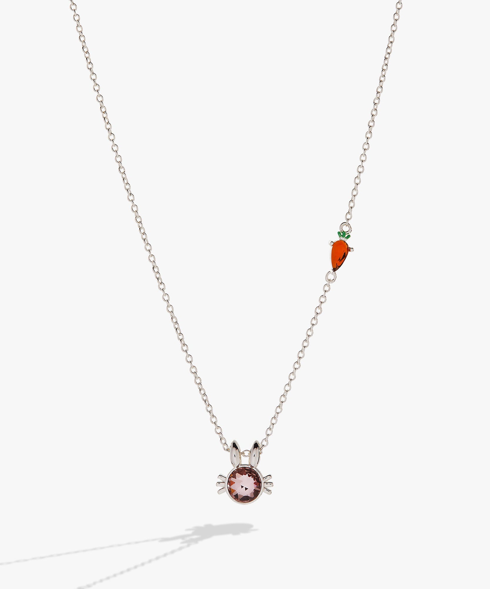 Crystal Bunny Pendant Necklace