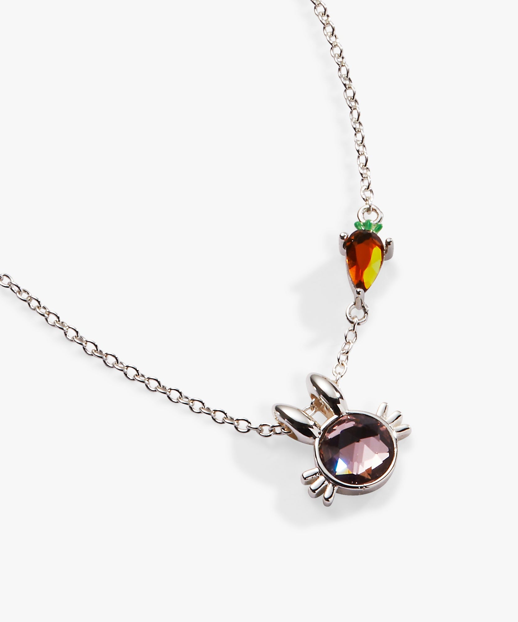 Crystal Bunny Pendant Necklace