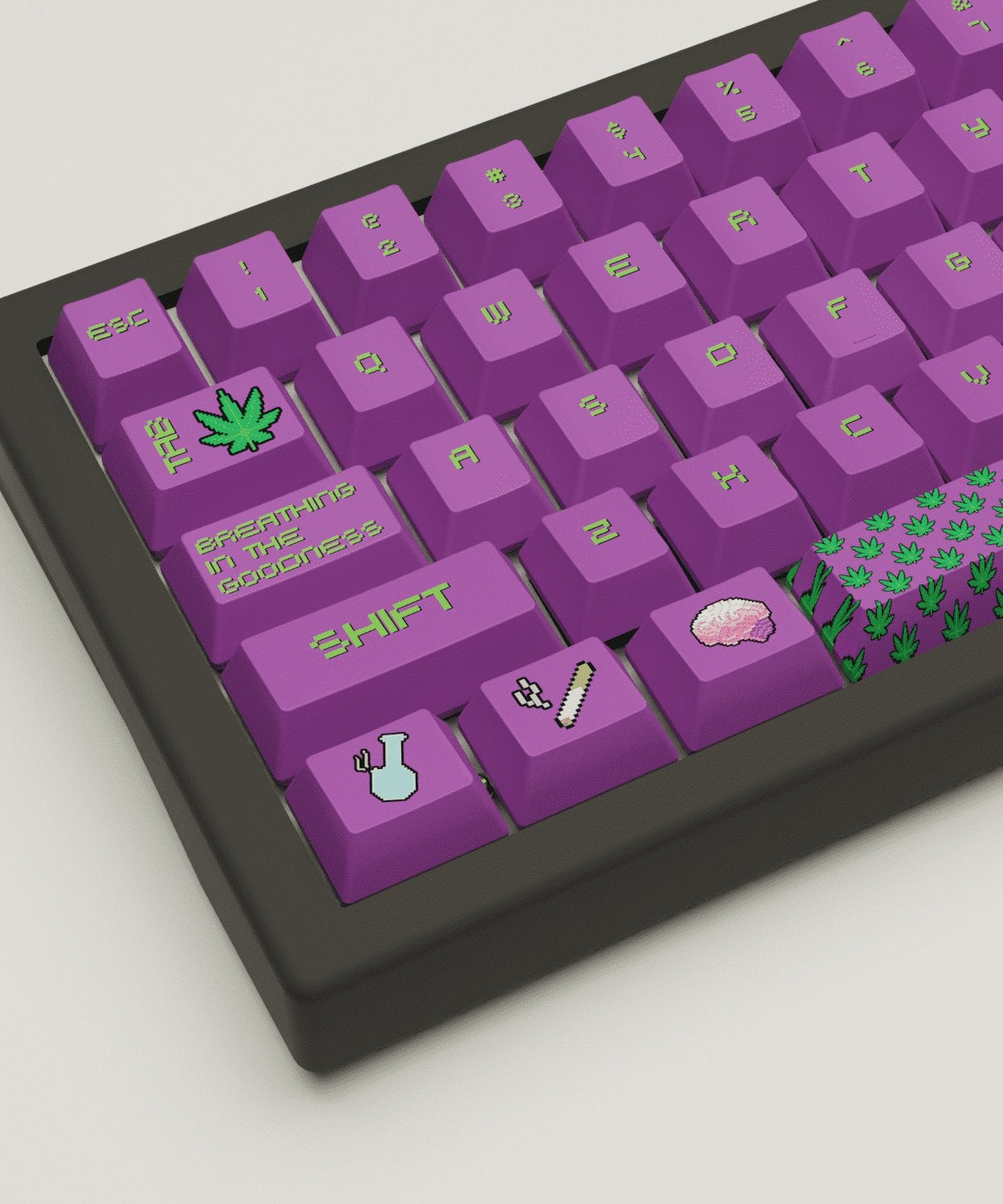 Stoner Design Keycaps and Mechanical Keyboard