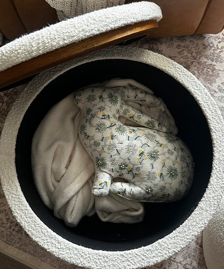 Stowaway Chic Bouclé-Ottomanen, 2er-Set