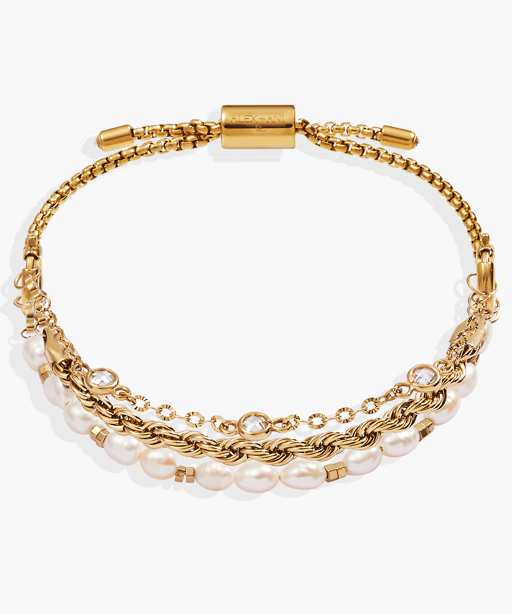 Crystal + Pearl Stranded™ Bracelet Set