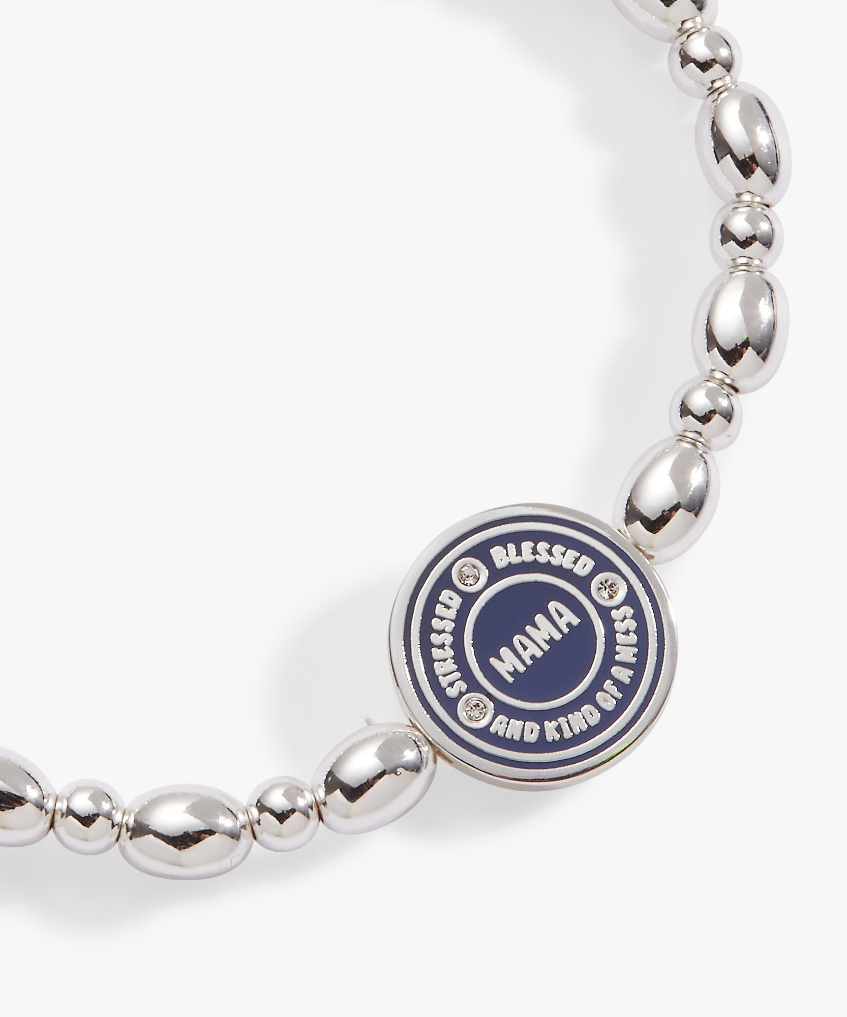 “Mama — Stressed, Blessed and Kind of a Mess” Stretch Bracelet