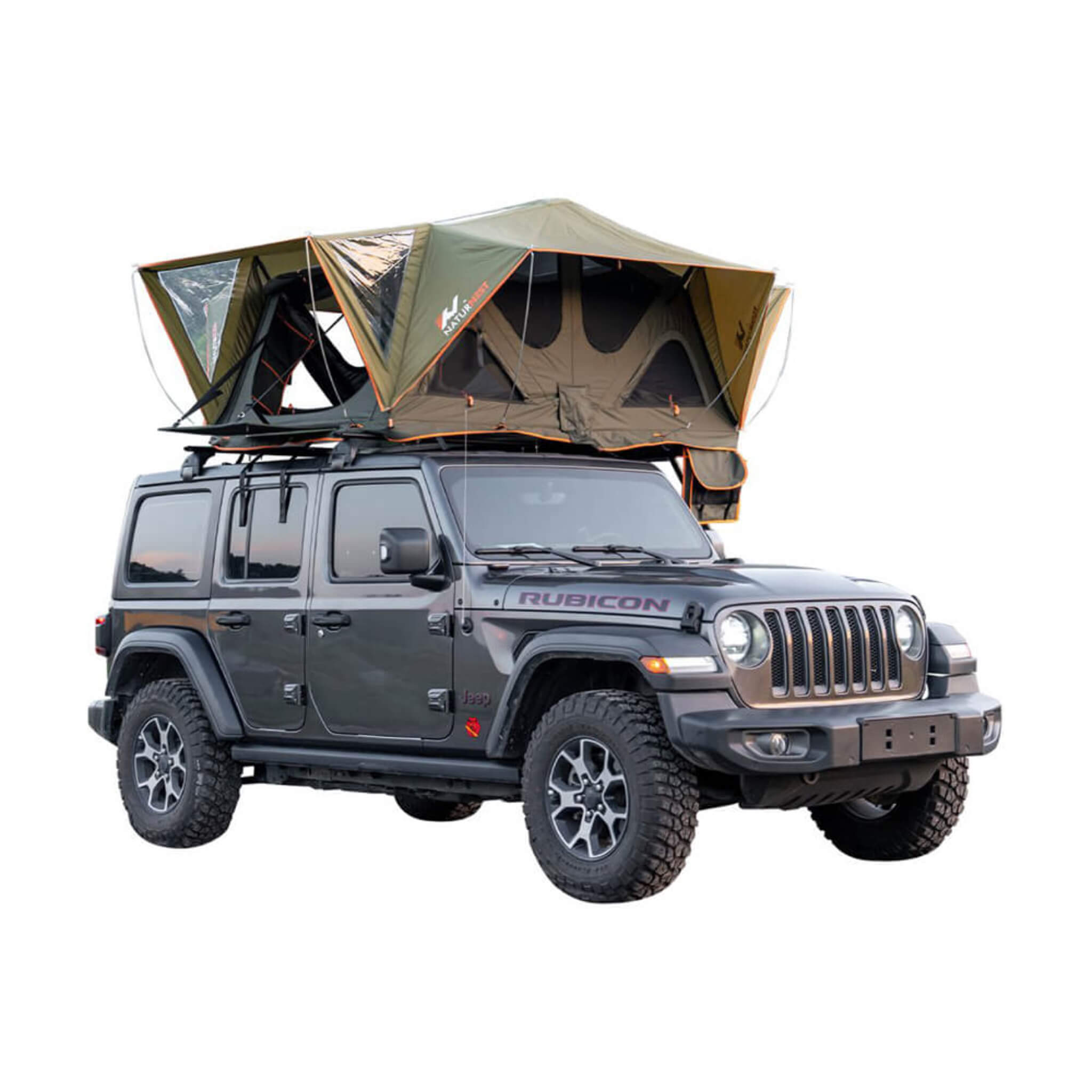 Naturnest Andromeda Green Soft-Shell Rooftop Tent With Large Panoramic Skylight & YKK Doors (SAK50612)