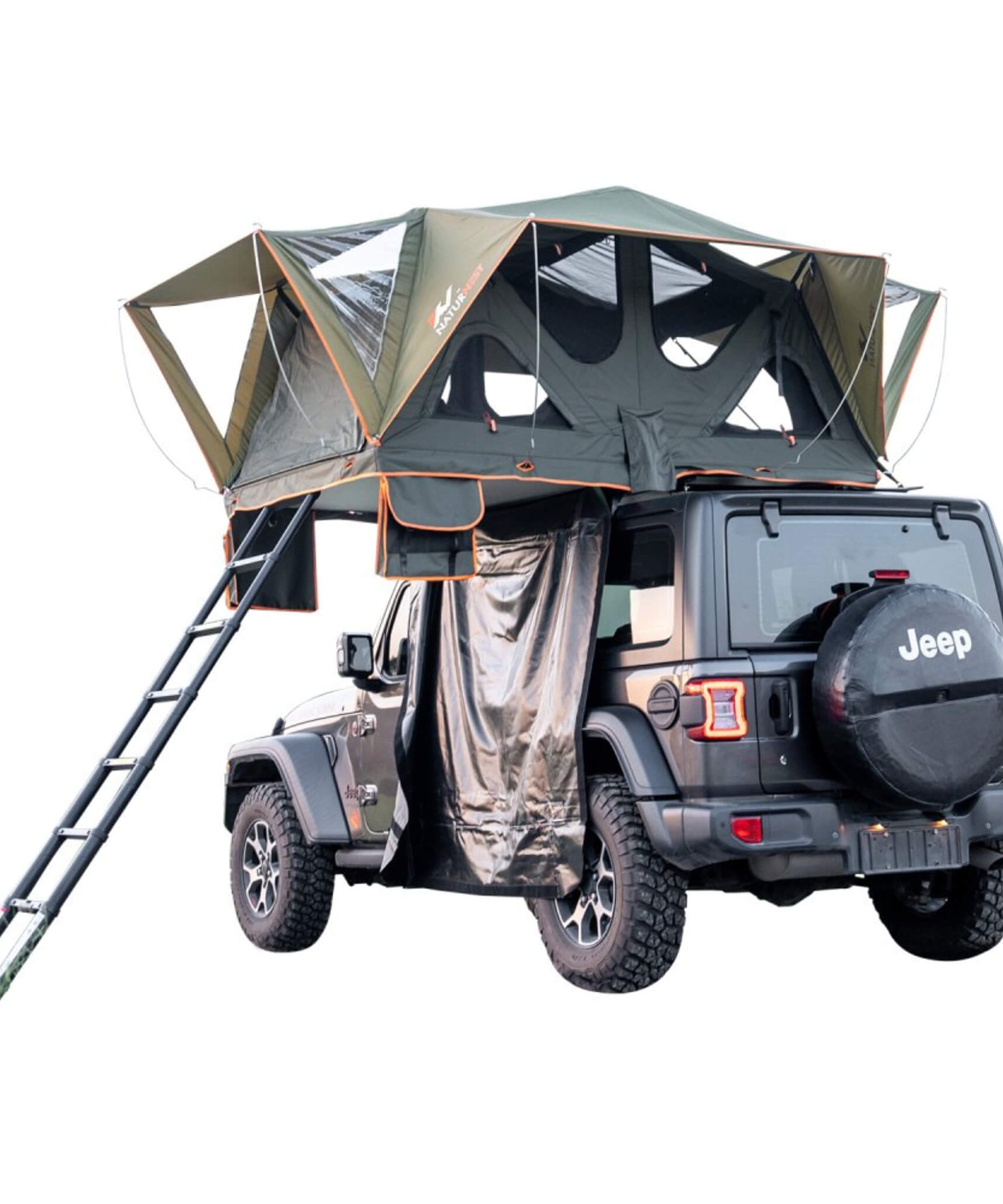 Naturnest Andromeda Green Soft-Shell Rooftop Tent With Large Panoramic Skylight & YKK Doors (SAK50612)