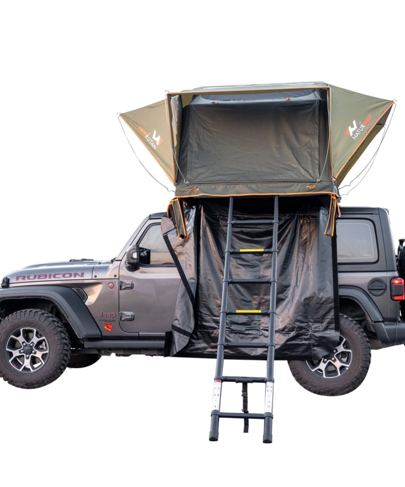 Naturnest Andromeda Green Soft-Shell Rooftop Tent With Large Panoramic Skylight & YKK Doors (SAK50612)