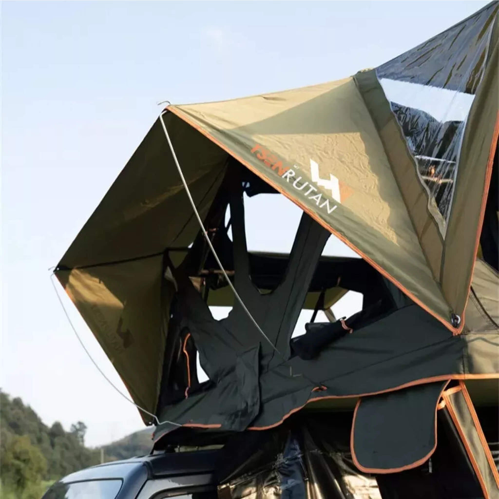 Naturnest Andromeda Green Soft-Shell Rooftop Tent With Large Panoramic Skylight & YKK Doors (SAK50612)