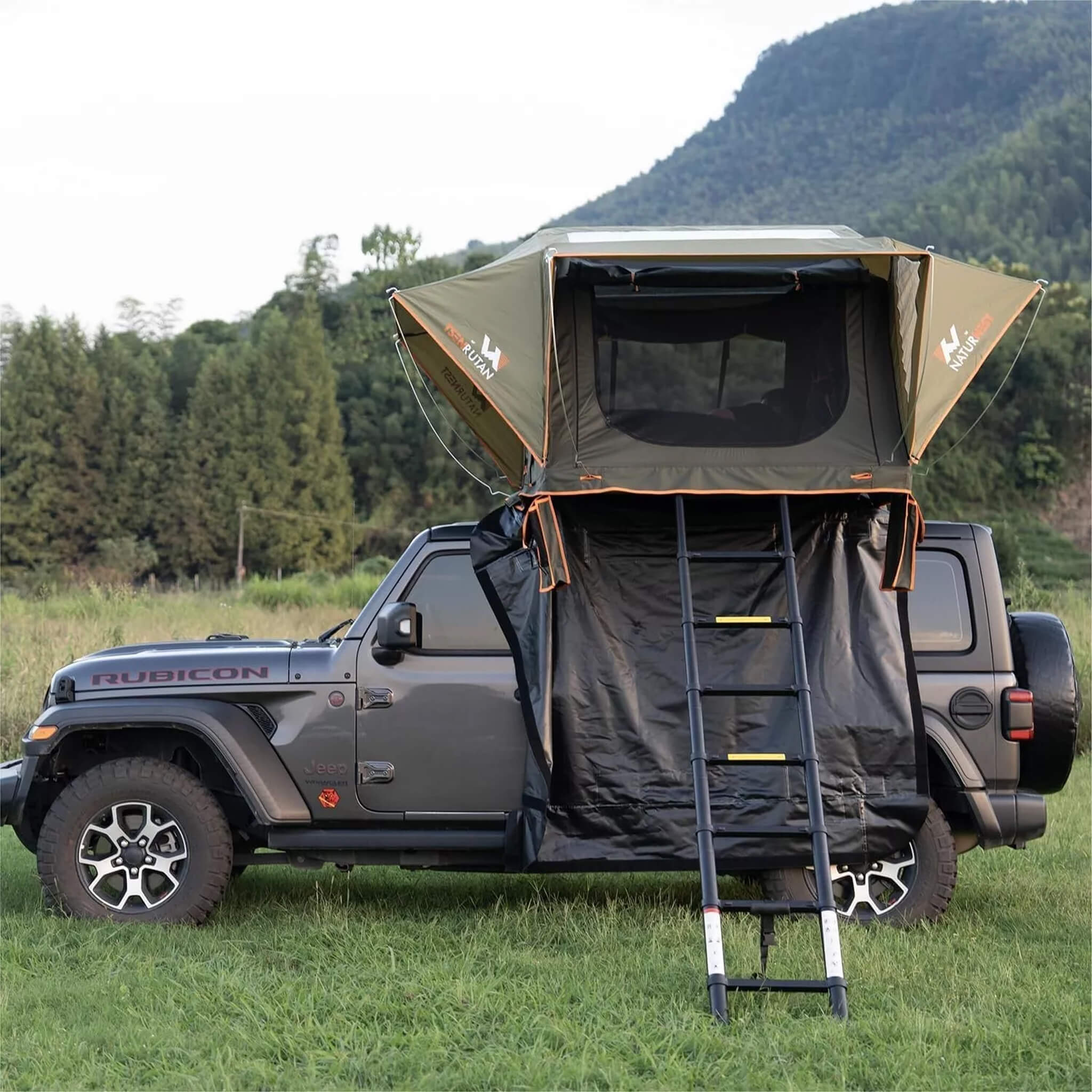 Naturnest Andromeda Green Soft-Shell Rooftop Tent With Large Panoramic Skylight & YKK Doors (SAK50612)