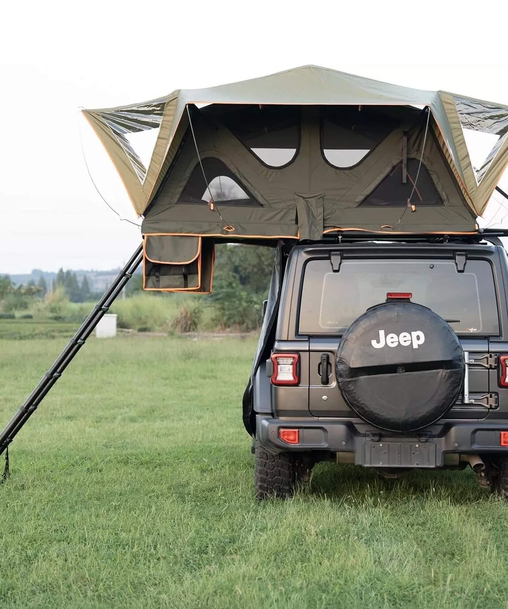 Naturnest Andromeda Green Soft-Shell Rooftop Tent With Large Panoramic Skylight & YKK Doors (SAK50612)