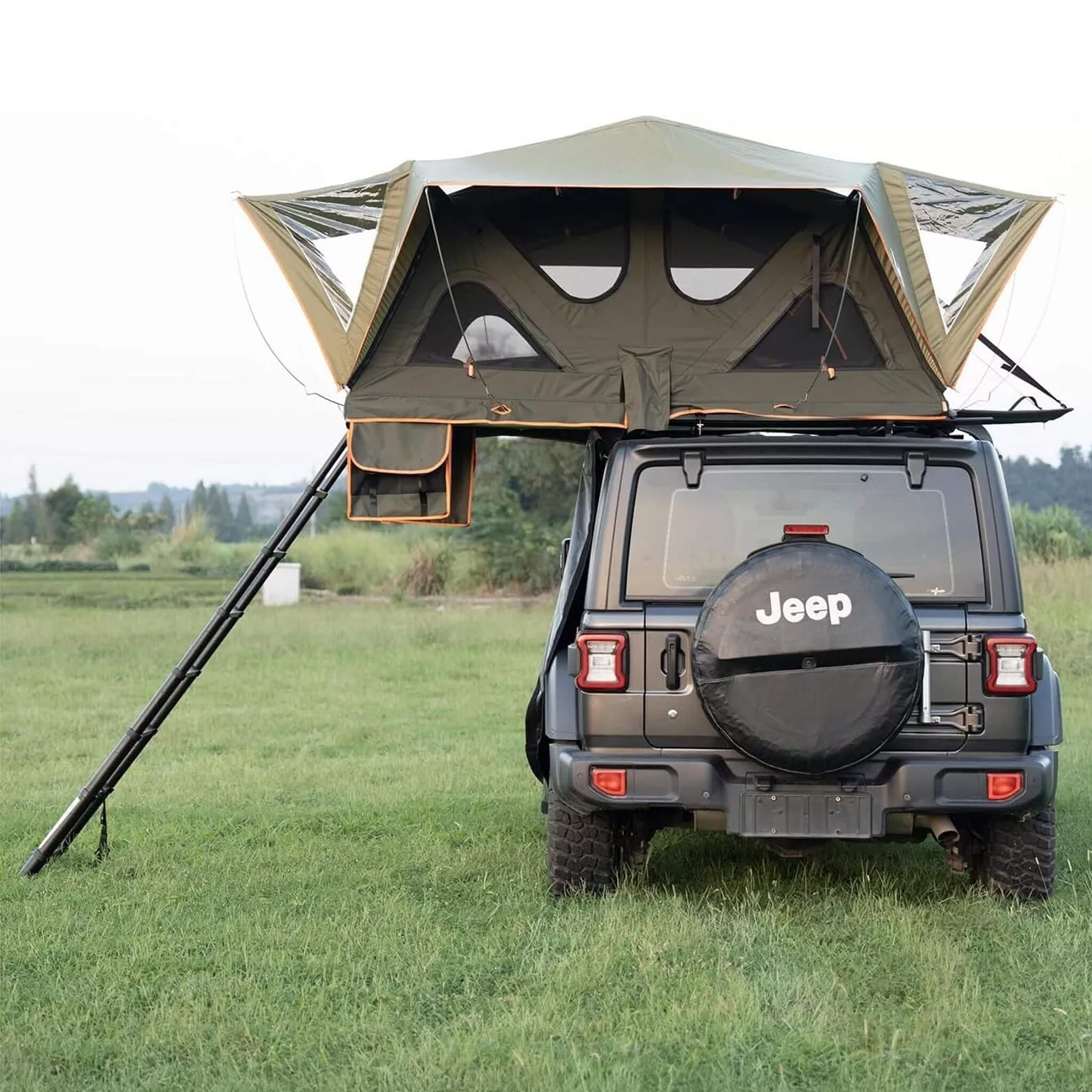 Naturnest Andromeda Green Soft-Shell Rooftop Tent With Large Panoramic Skylight & YKK Doors (SAK50612)