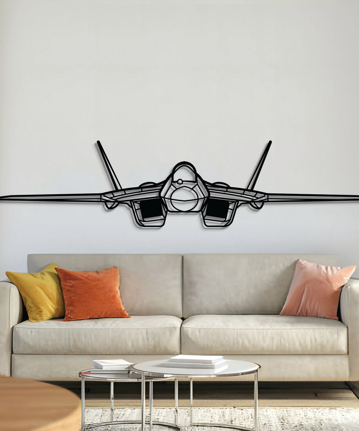 SU-57 Kampfflugzeug Wandbild aus Metall - NCP0346