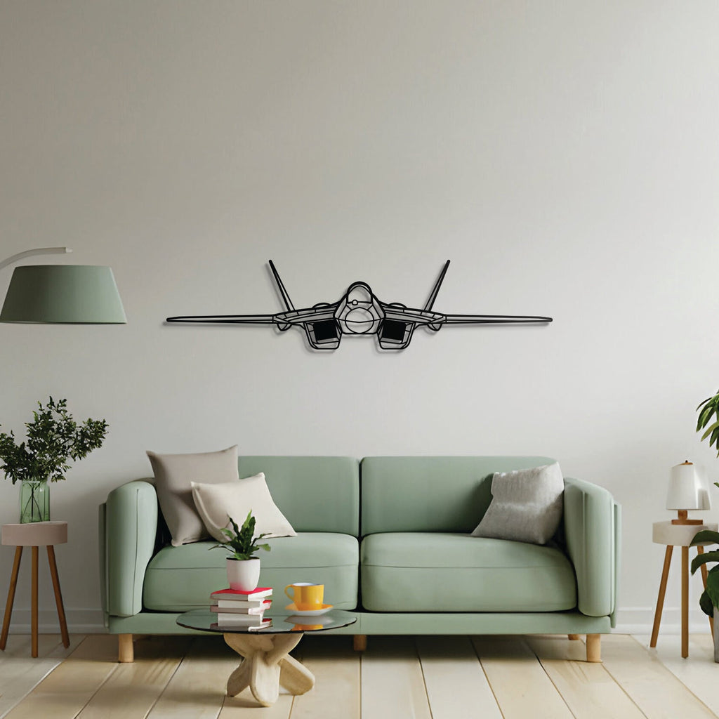 SU-57 Front Metal Aircraft Wall Art - NCP0346
