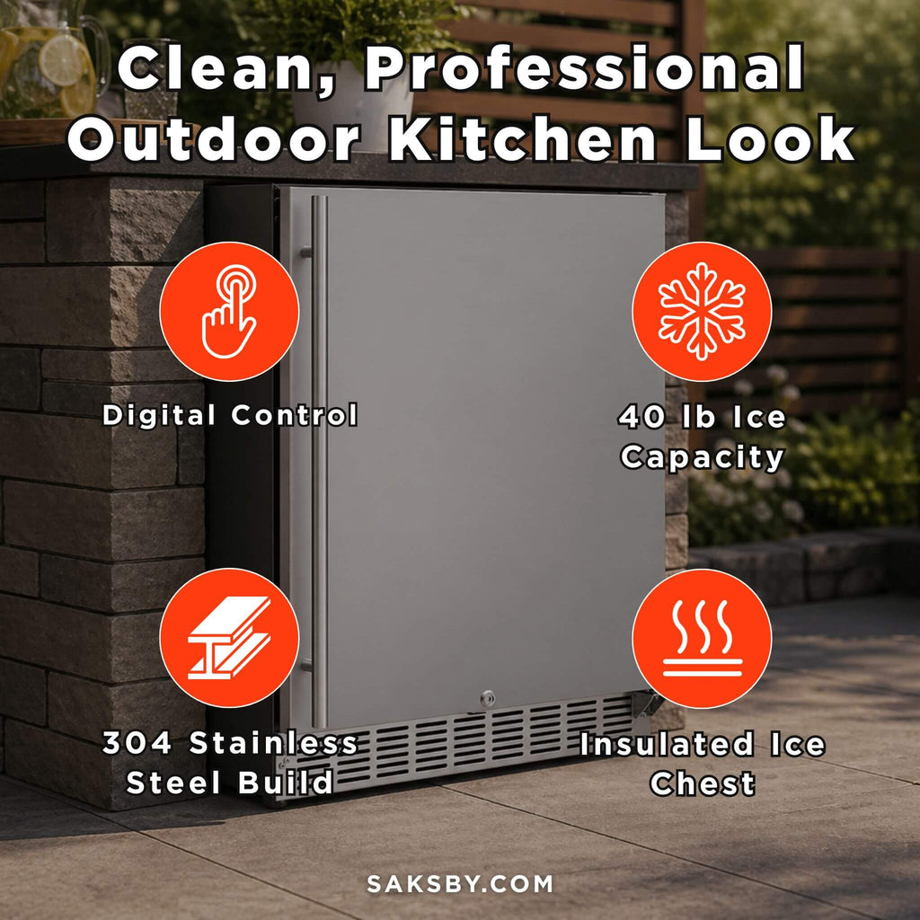 Summerset 24-Inch Outdoor Rated Refrigerator With Anti Vibration System [RFR-24S-A] (SAK63715)