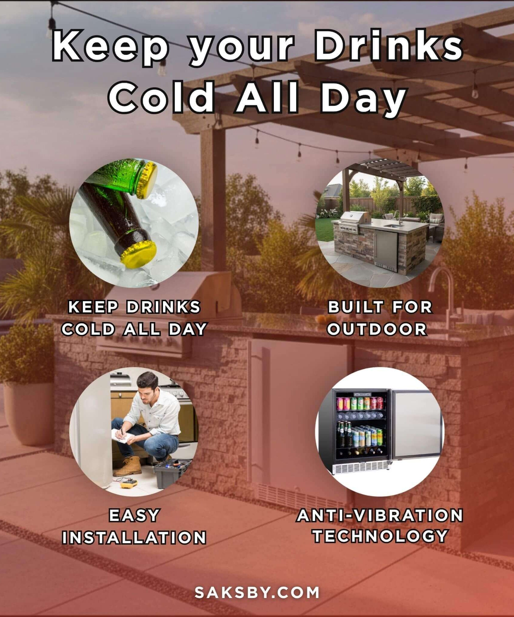 Summerset 24-Inch Outdoor Rated Refrigerator With Anti Vibration System [RFR-24S-A] (SAK63715)
