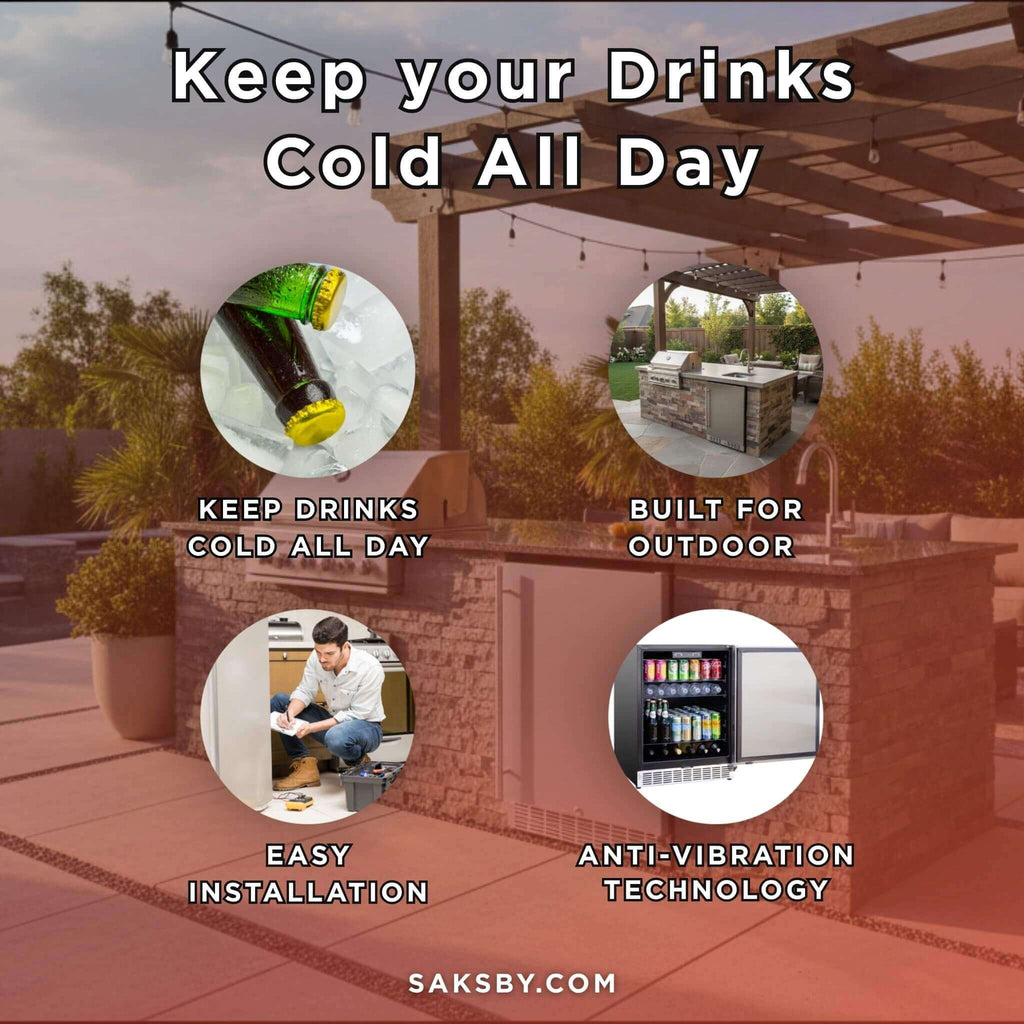 Summerset 24-Inch Outdoor Rated Refrigerator With Anti Vibration System [RFR-24S-A] (SAK63715)