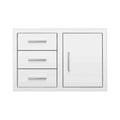 Summerset 33-Inch Stainless Steel Flush Mount Triple Drawer And Access Door Combo [DC3-33] (SAK92847)