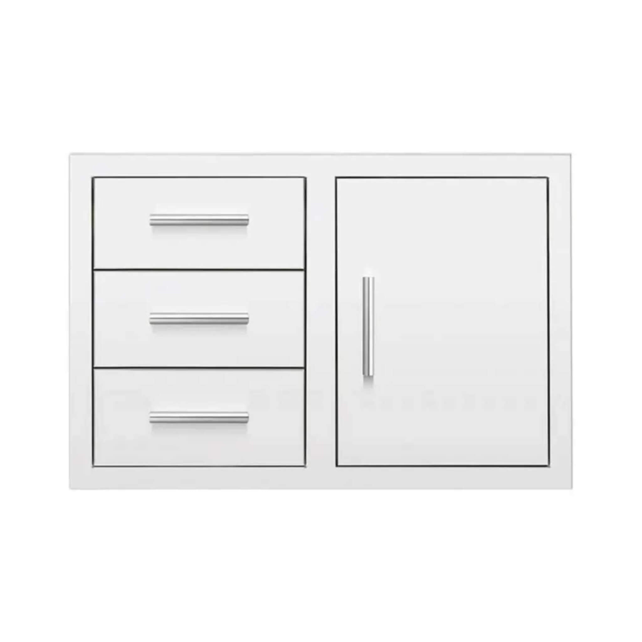 Summerset 33-Inch Stainless Steel Flush Mount Triple Drawer And Access Door Combo [DC3-33] (SAK92847)