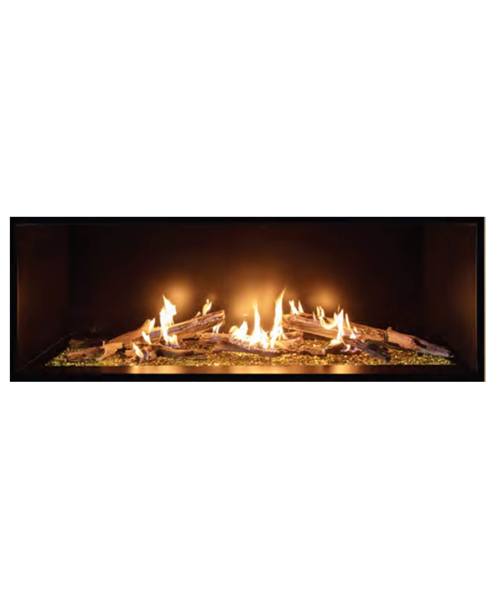 Summit 72-Inch Linear Fireplace With Bedrock [SML-72BR] (SAK92081)