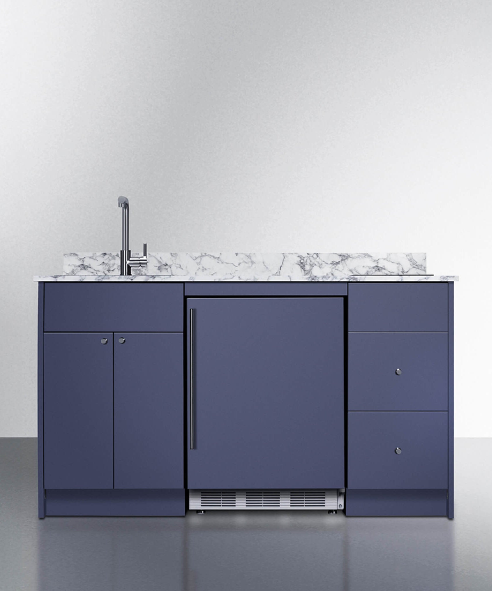Summit Turnkey Caldera Kitchenette With A Cooktop, Refrigerator-Freezer, Sink, And Pre-Installed Cabinetry [CALDERAWH35] (SAK73248)