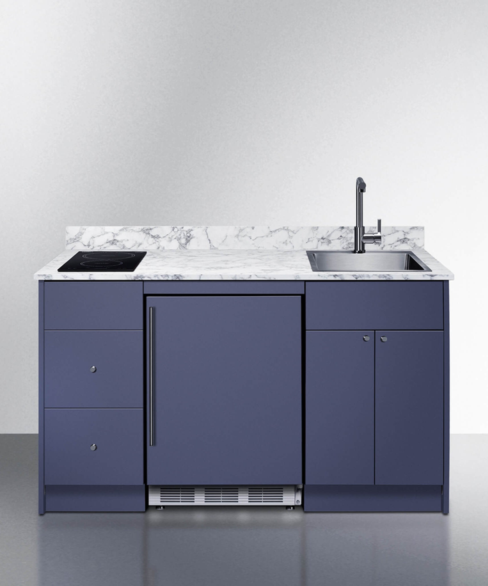 Summit Turnkey Caldera Kitchenette With A Cooktop, Refrigerator-Freezer, Sink, And Pre-Installed Cabinetry [CALDERAWH35] (SAK73248)