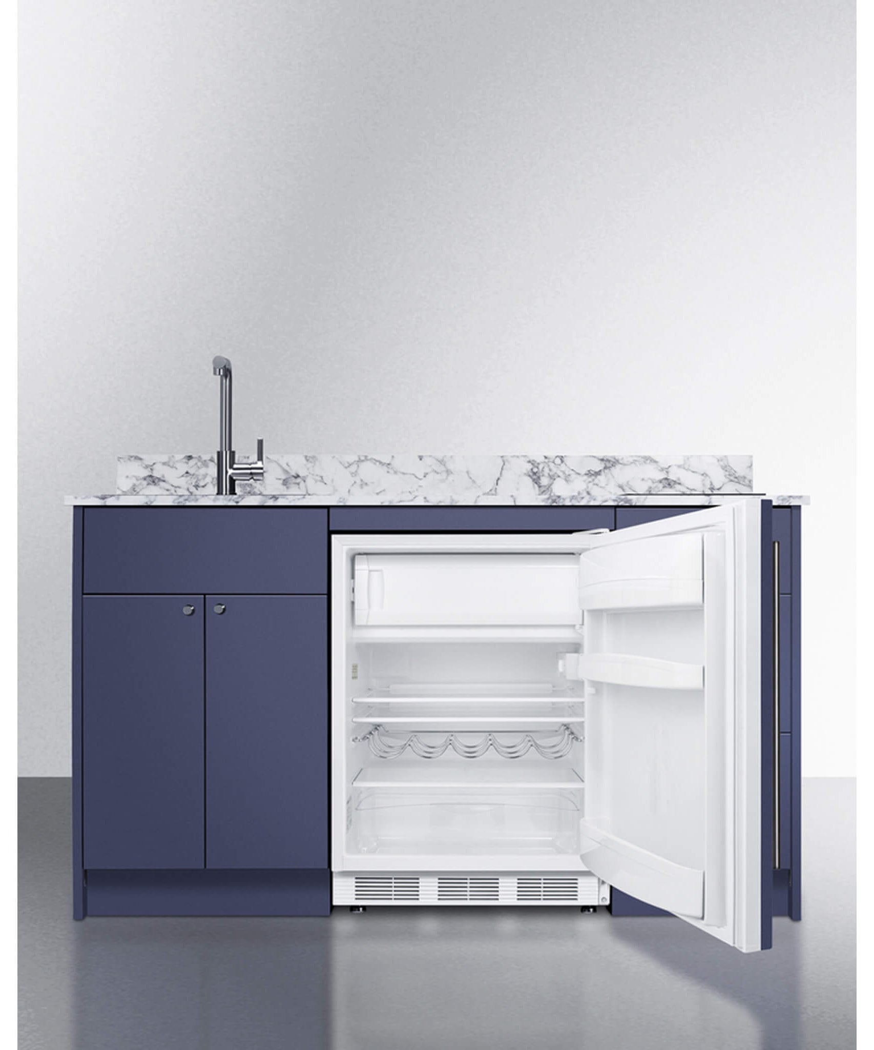 Summit Turnkey Caldera Kitchenette With A Cooktop, Refrigerator-Freezer, Sink, And Pre-Installed Cabinetry [CALDERAWH35] (SAK73248)
