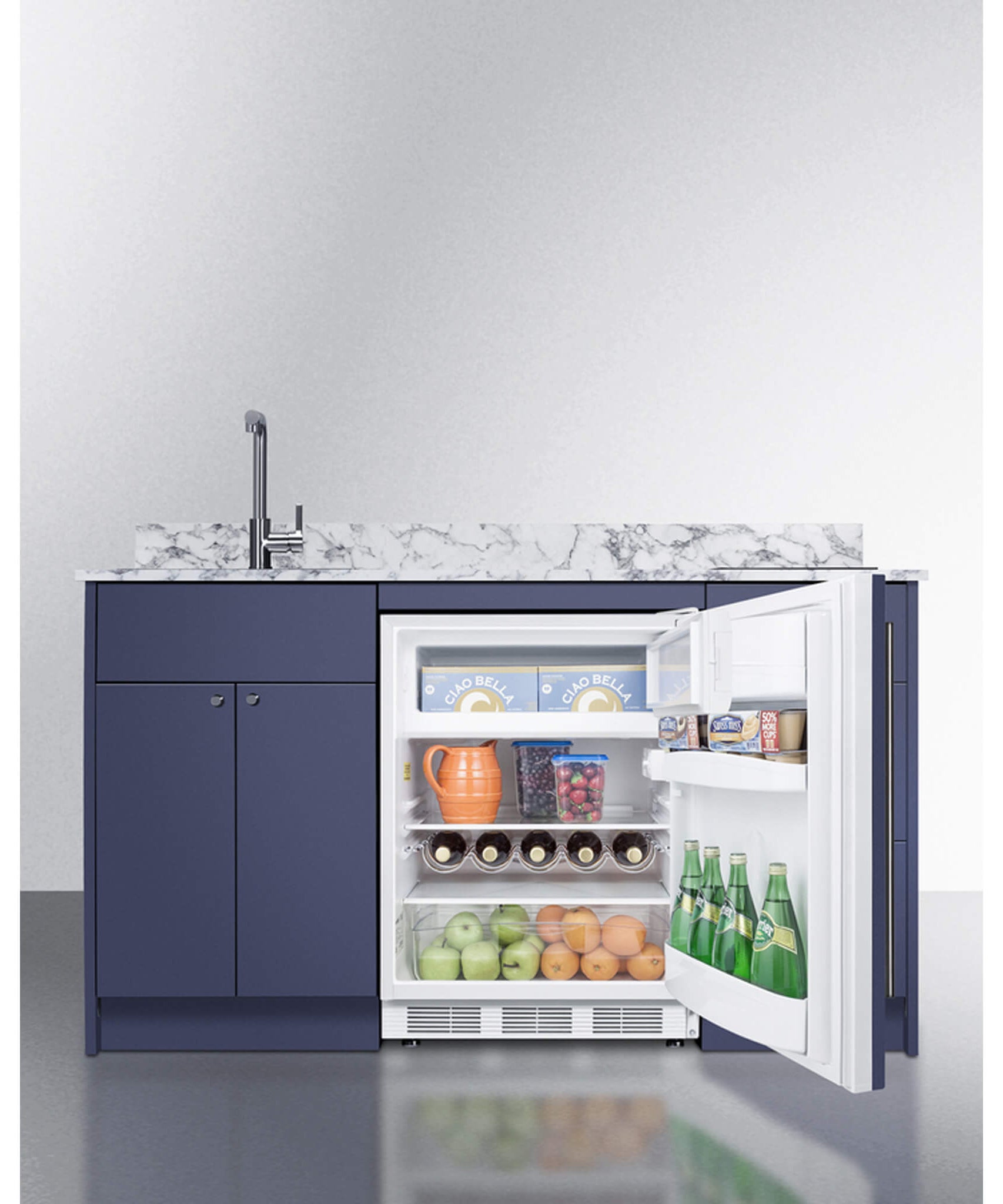 Summit Turnkey Caldera Kitchenette With A Cooktop, Refrigerator-Freezer, Sink, And Pre-Installed Cabinetry [CALDERAWH35] (SAK73248)