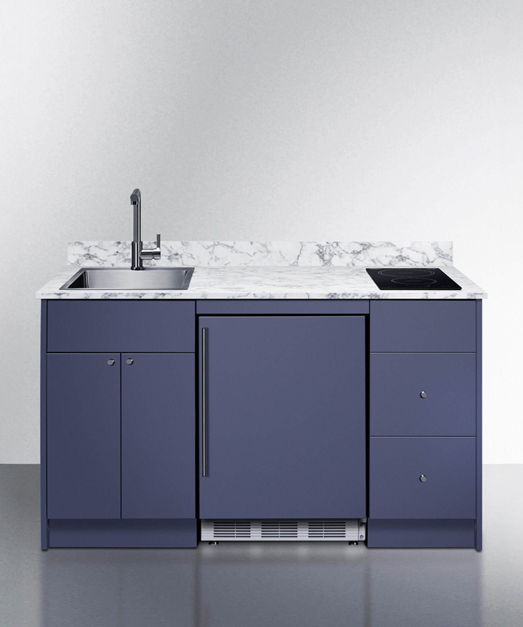 Summit Turnkey Caldera Kitchenette With A Cooktop, Refrigerator-Freezer, Sink, And Pre-Installed Cabinetry [CALDERAWH35] (SAK73248)