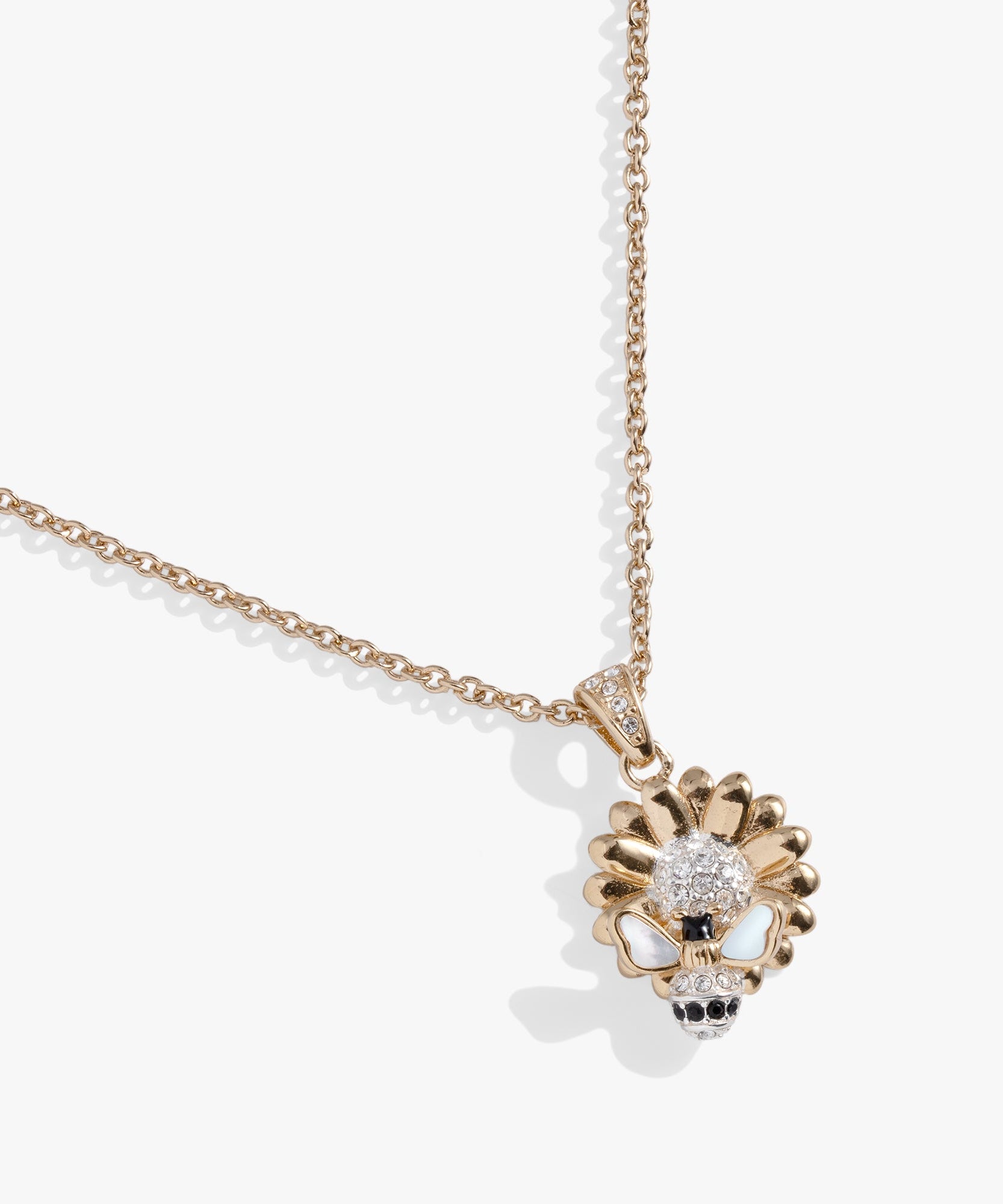 Sunflower & Bee Pendant Necklace