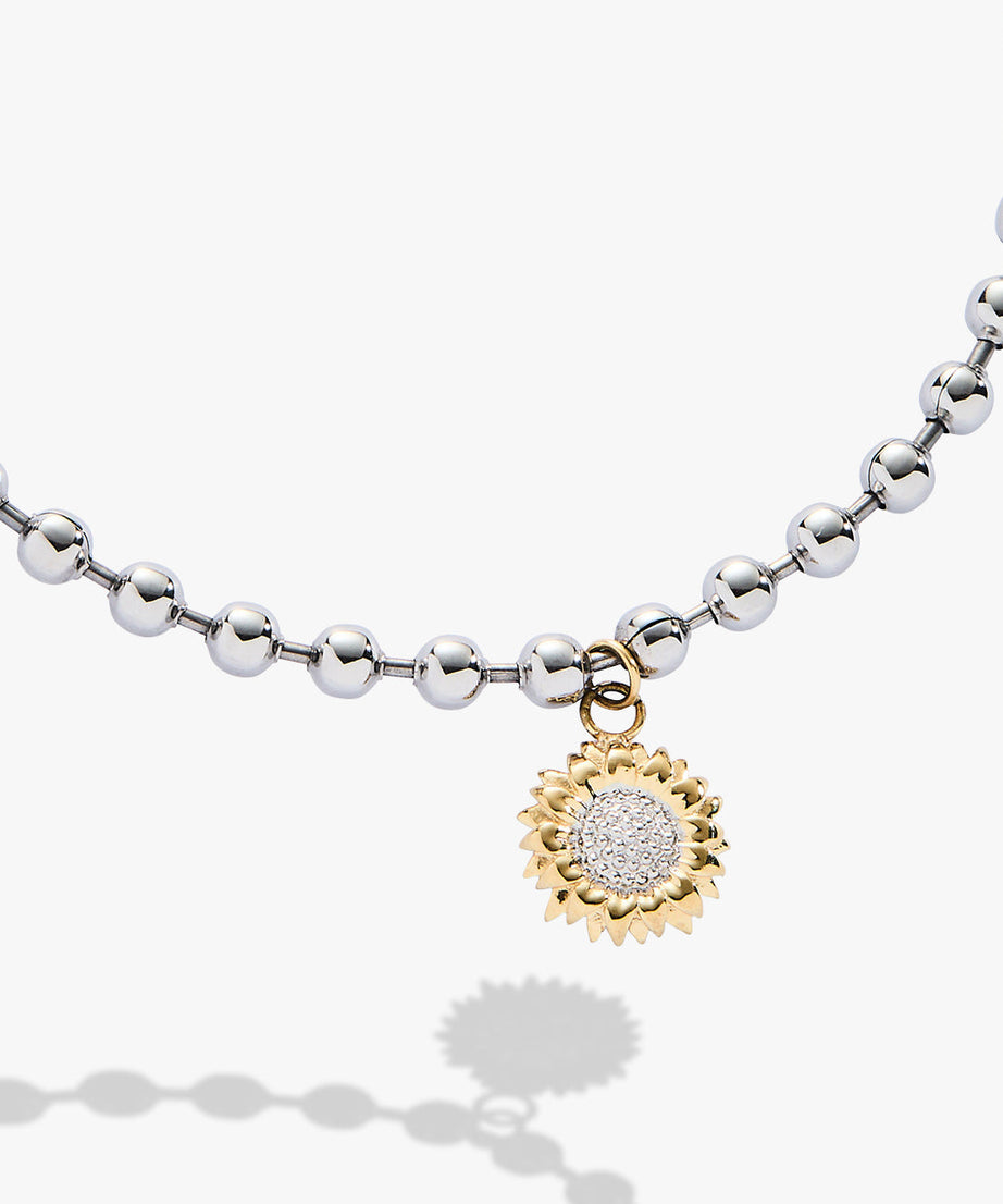 Sunflower Ball Chain Bracelet