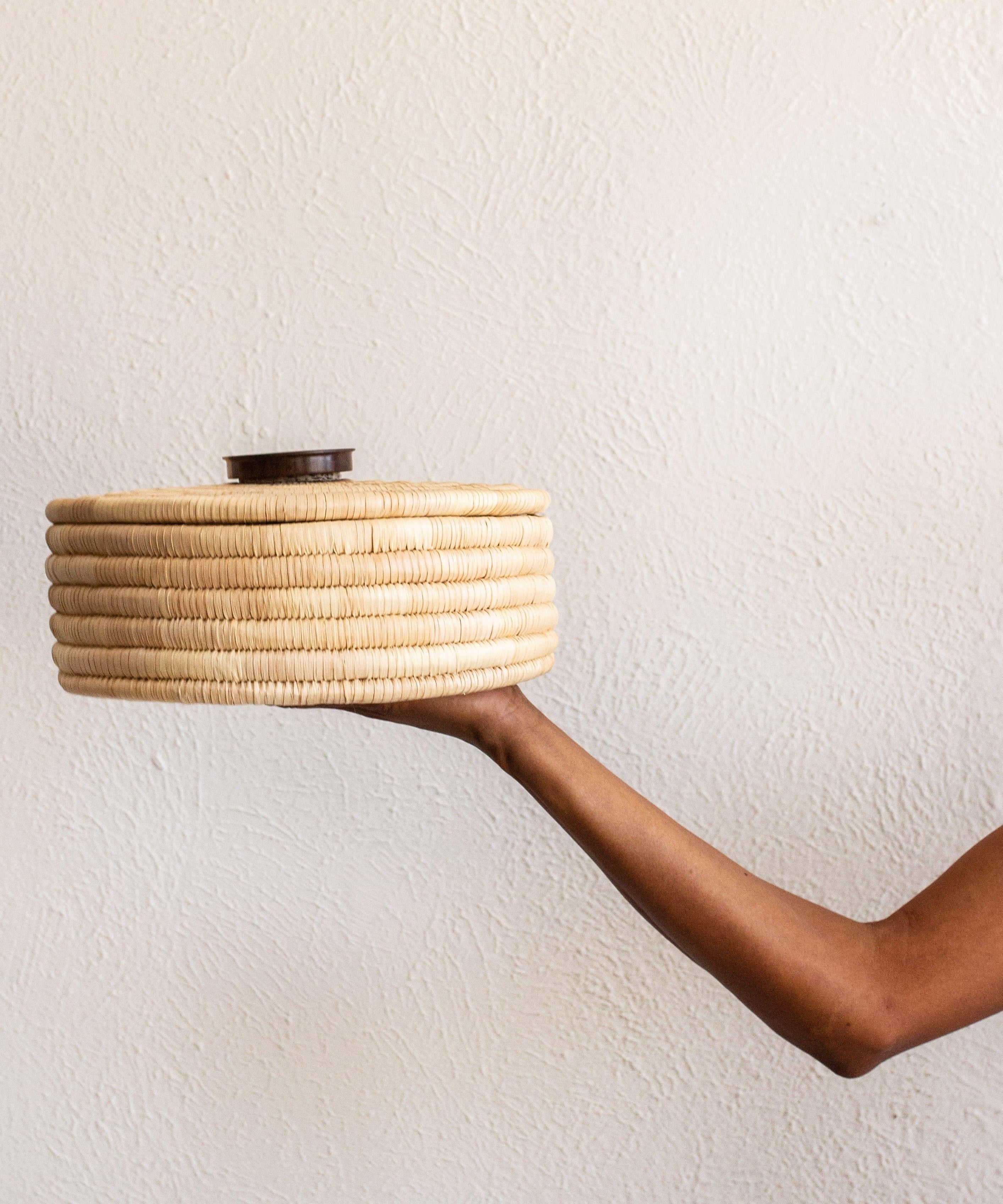 Sunga Small Ilala Palm Lidded Basket