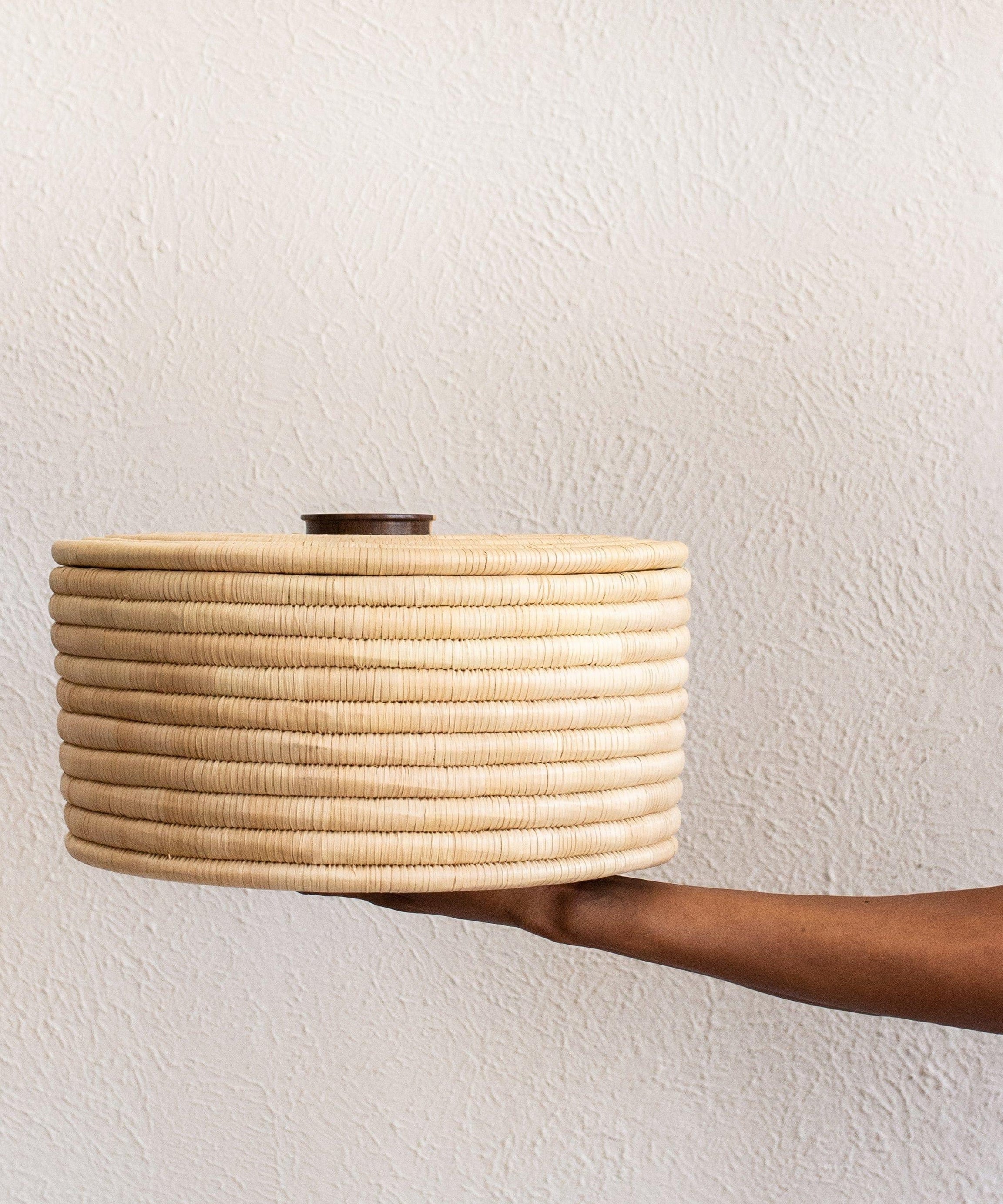 Sunga Small Ilala Palm Lidded Basket