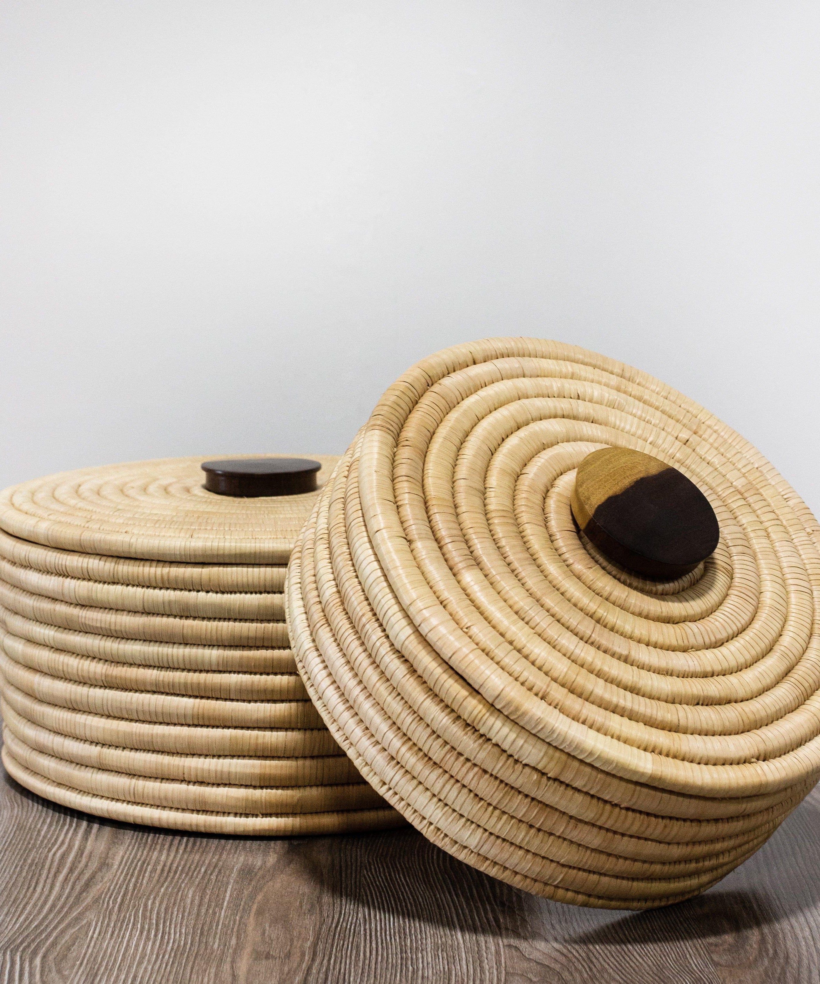 Sunga Small Ilala Palm Lidded Basket