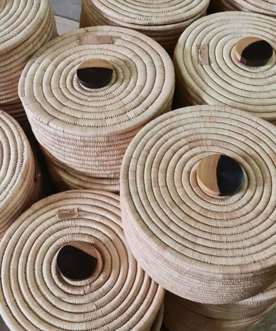 Sunga Small Ilala Palm Lidded Basket