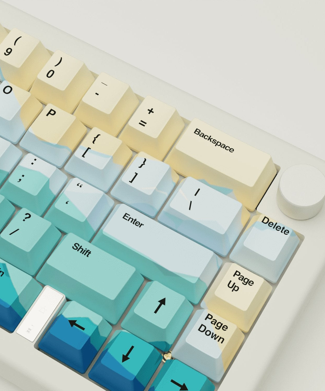 Sunset Design Keycaps and Mechanical Keyboard