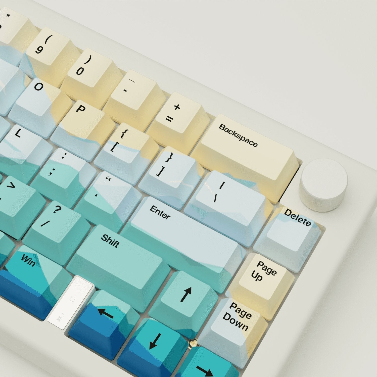 Sunset Design Keycaps and Mechanical Keyboard