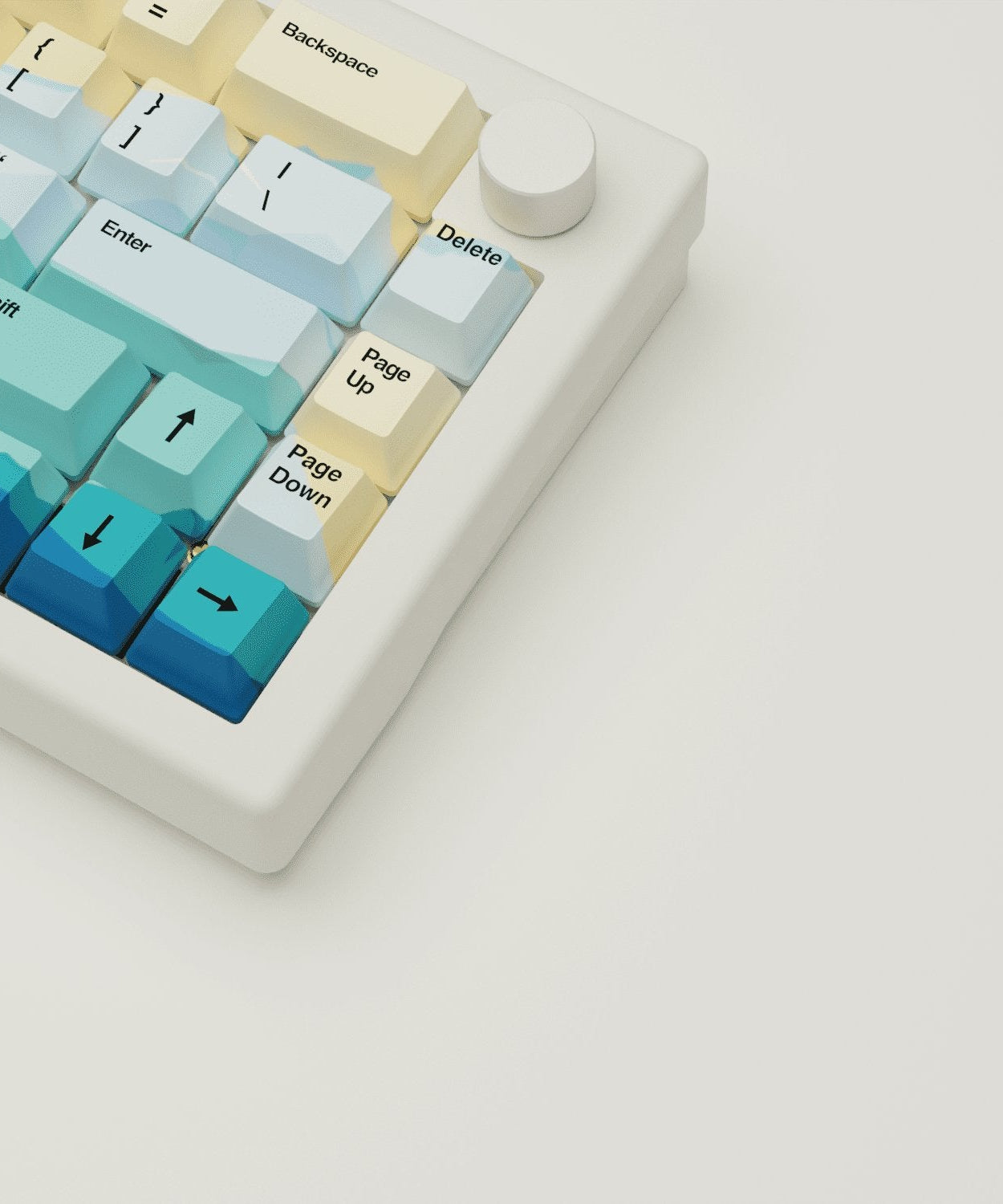 Sunset Design Keycaps and Mechanical Keyboard