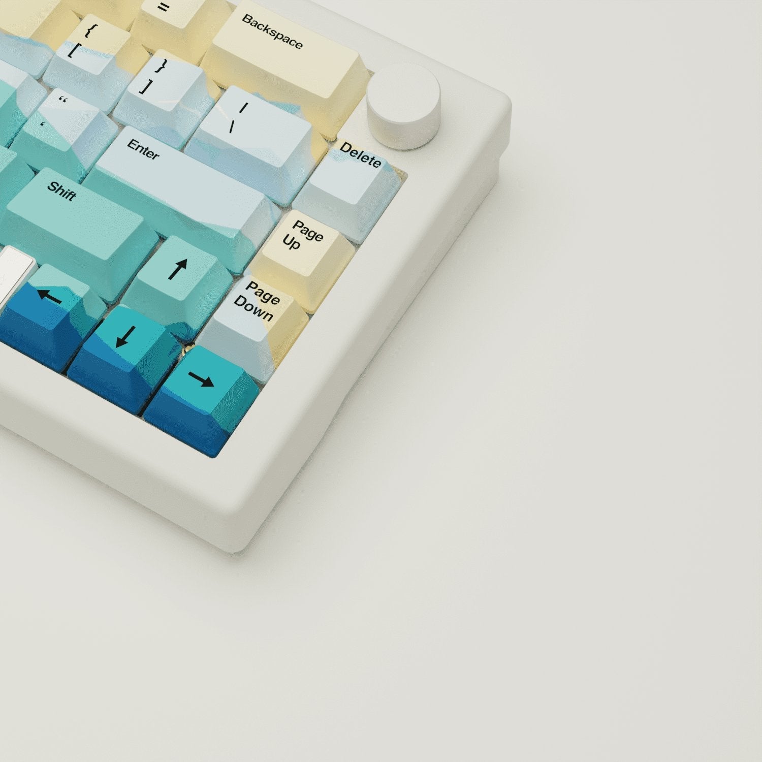 Sunset Design Keycaps and Mechanical Keyboard