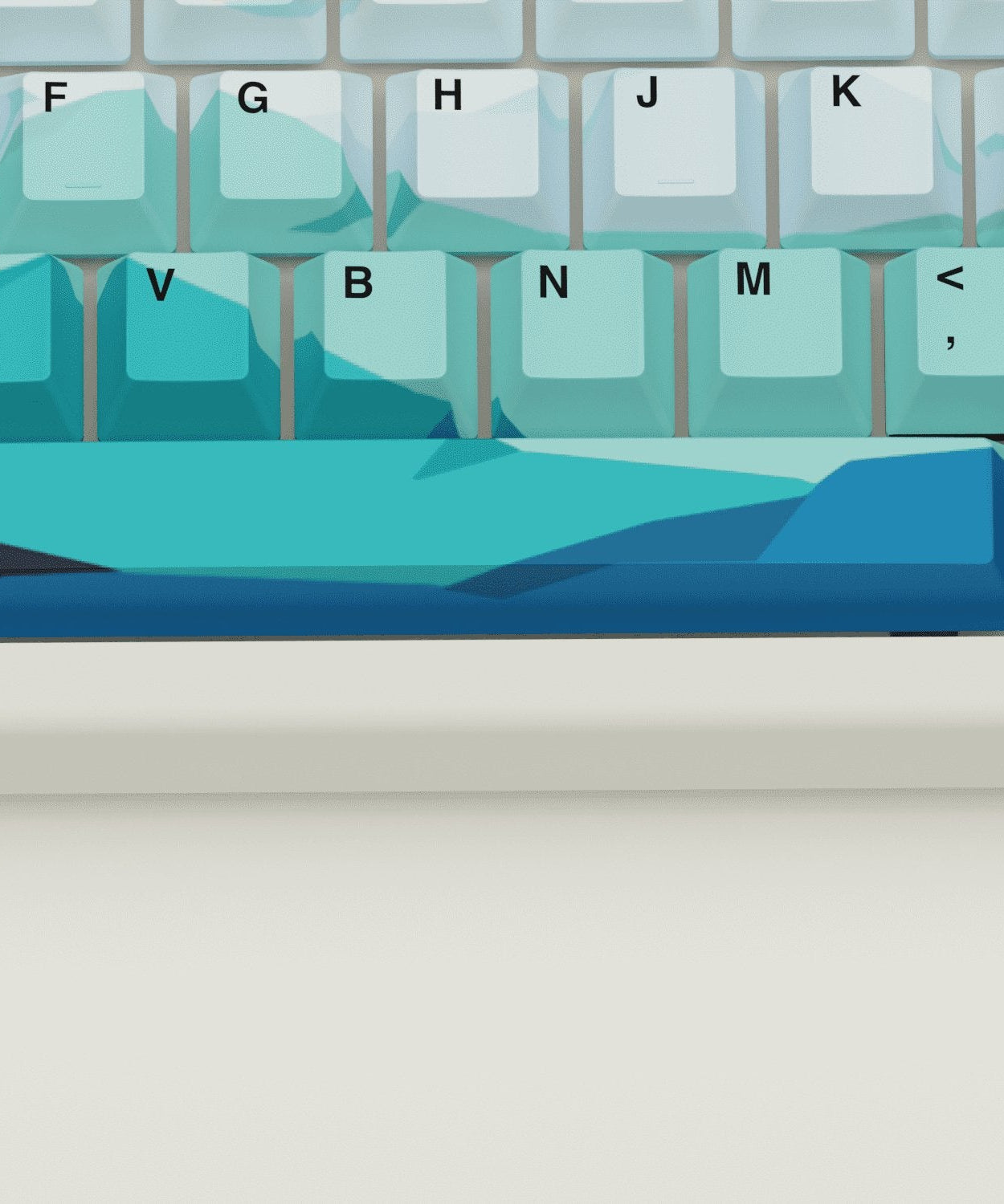 Sunset Design Keycaps and Mechanical Keyboard