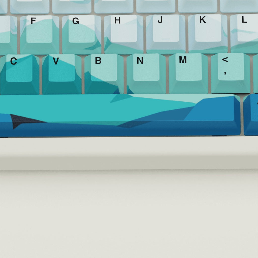 Sunset Design Keycaps and Mechanical Keyboard